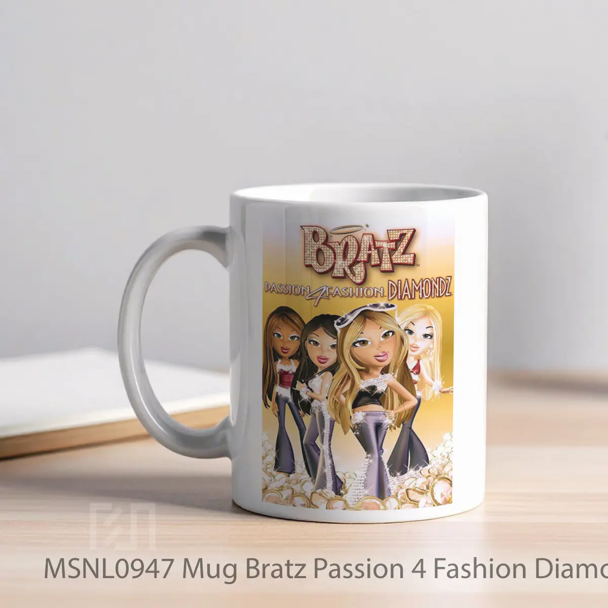 Mug Bratz Passion 4 Fashion Diamondz Gelas Keramik Tema Film MSNL0947 - Tampak Kiri
