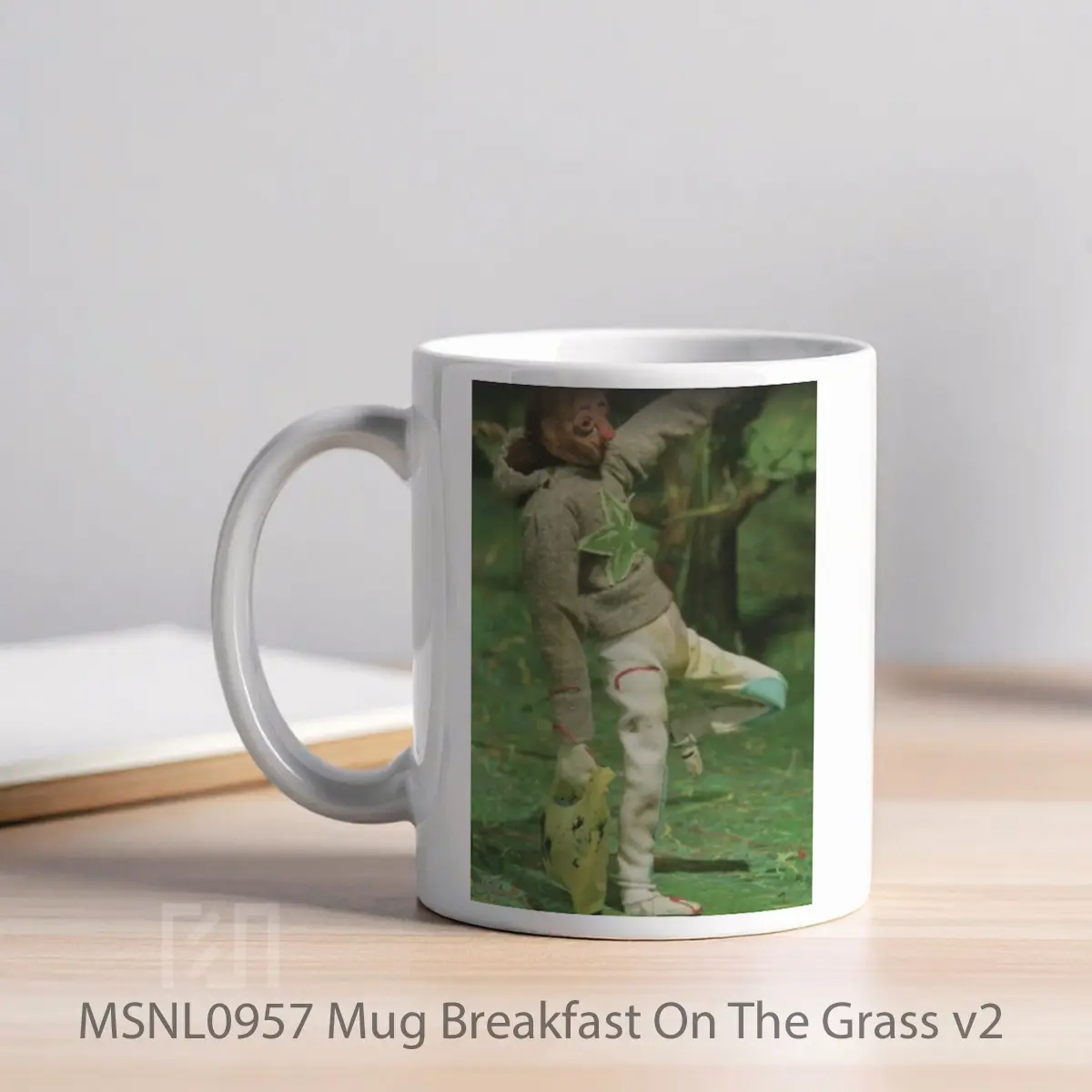 Mug Breakfast On The Grass V2 Gelas Keramik Tema Film MSNL0957 - Tampak Kiri