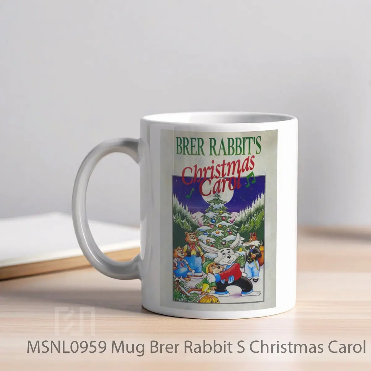 Mug Brer Rabbit S Christmas Carol Gelas Keramik Tema Film MSNL0959 - Tampak Kiri