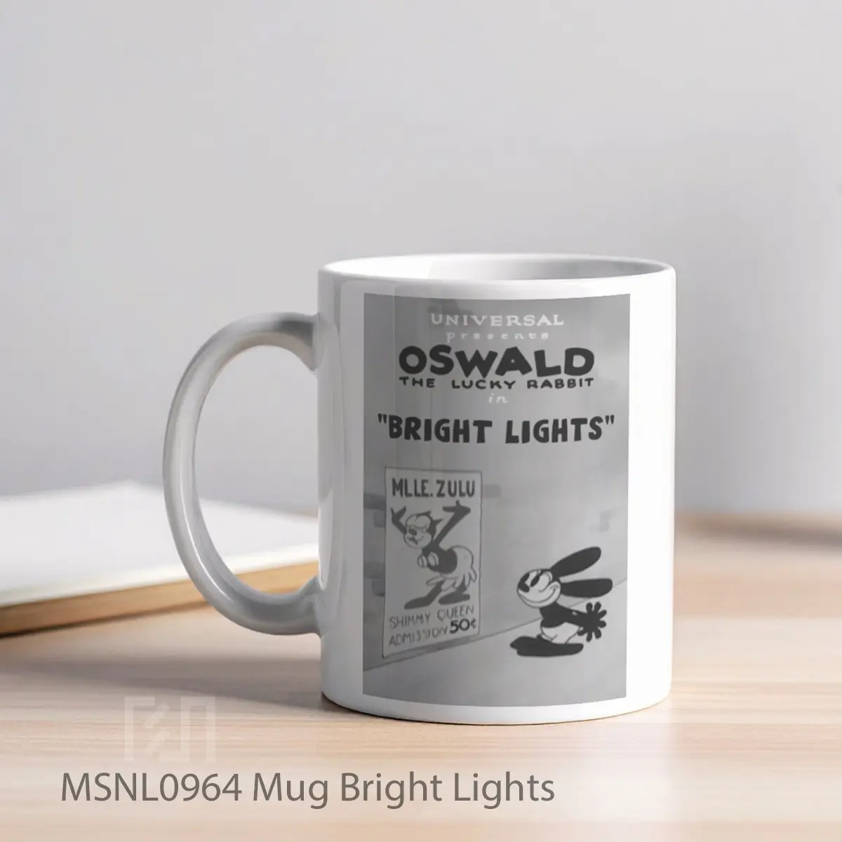 Mug Bright Lights Gelas Keramik Tema Film MSNL0964 - Tampak Kiri