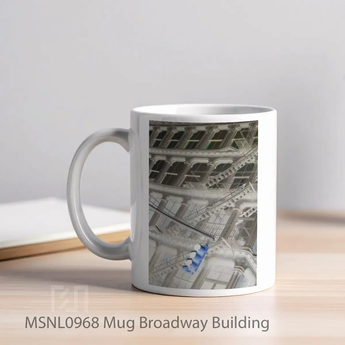 Mug Broadway Building Gelas Keramik Tema Film MSNL0968 - Tampak Kiri