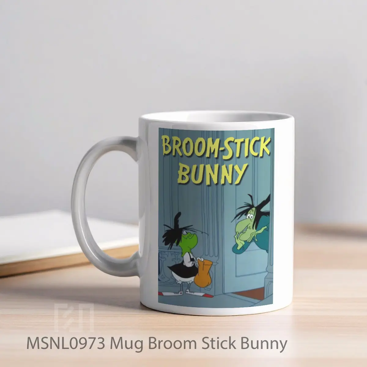 Mug Broom Stick Bunny Gelas Keramik Tema Film MSNL0973 - Tampak Kiri