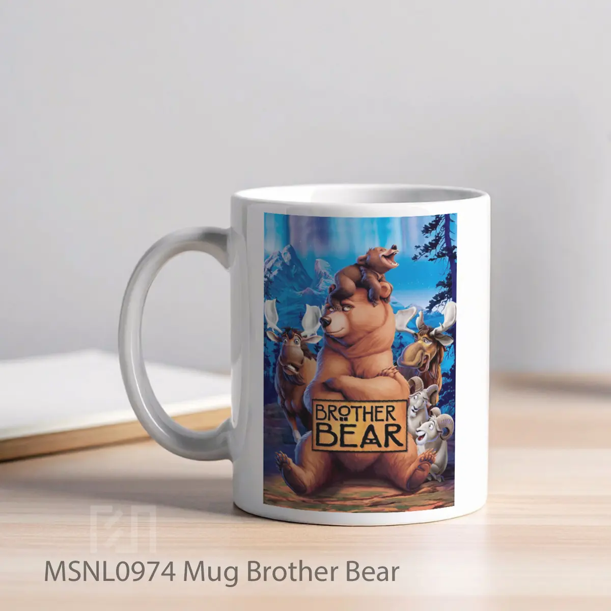Mug Brother Bear Gelas Keramik Tema Film MSNL0974 - Tampak Kiri
