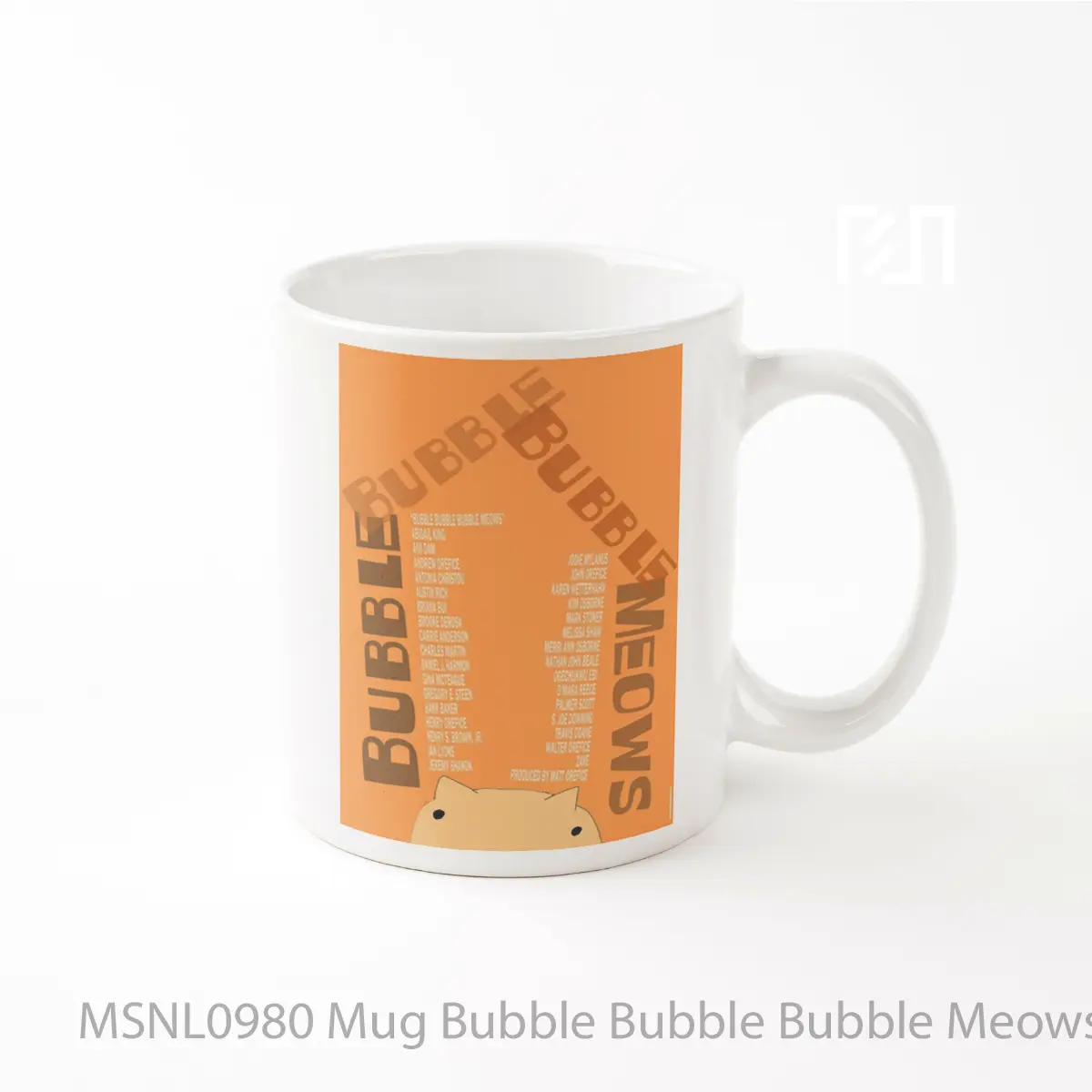 Mug Bubble Bubble Bubble Meows Gelas Keramik Tema Film MSNL0980