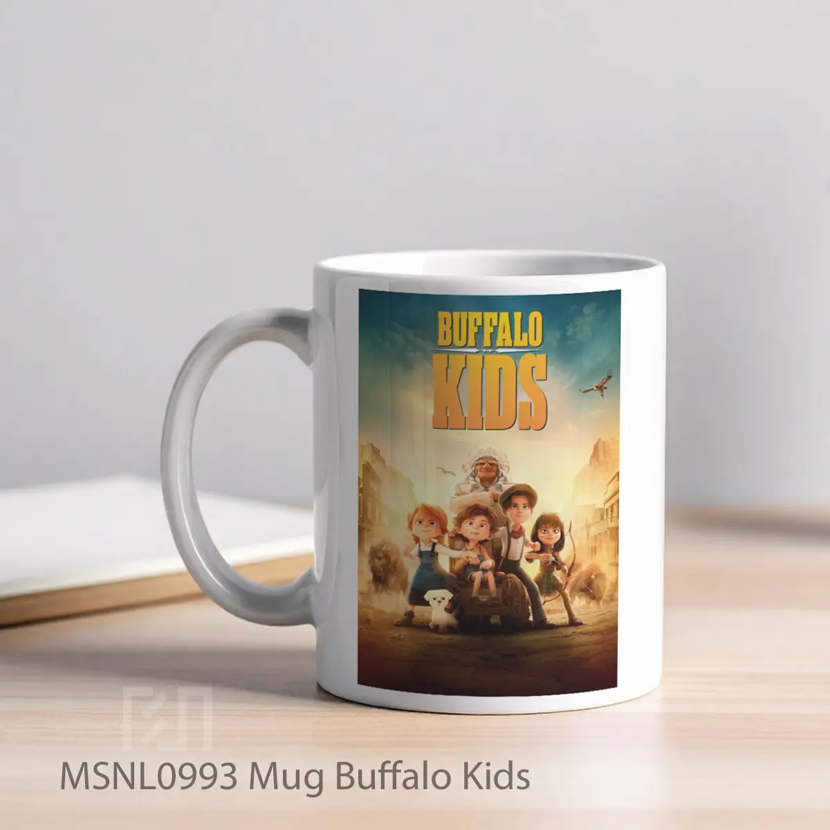 Mug Buffalo Kids Gelas Keramik Tema Film MSNL0993 - Tampak Kiri