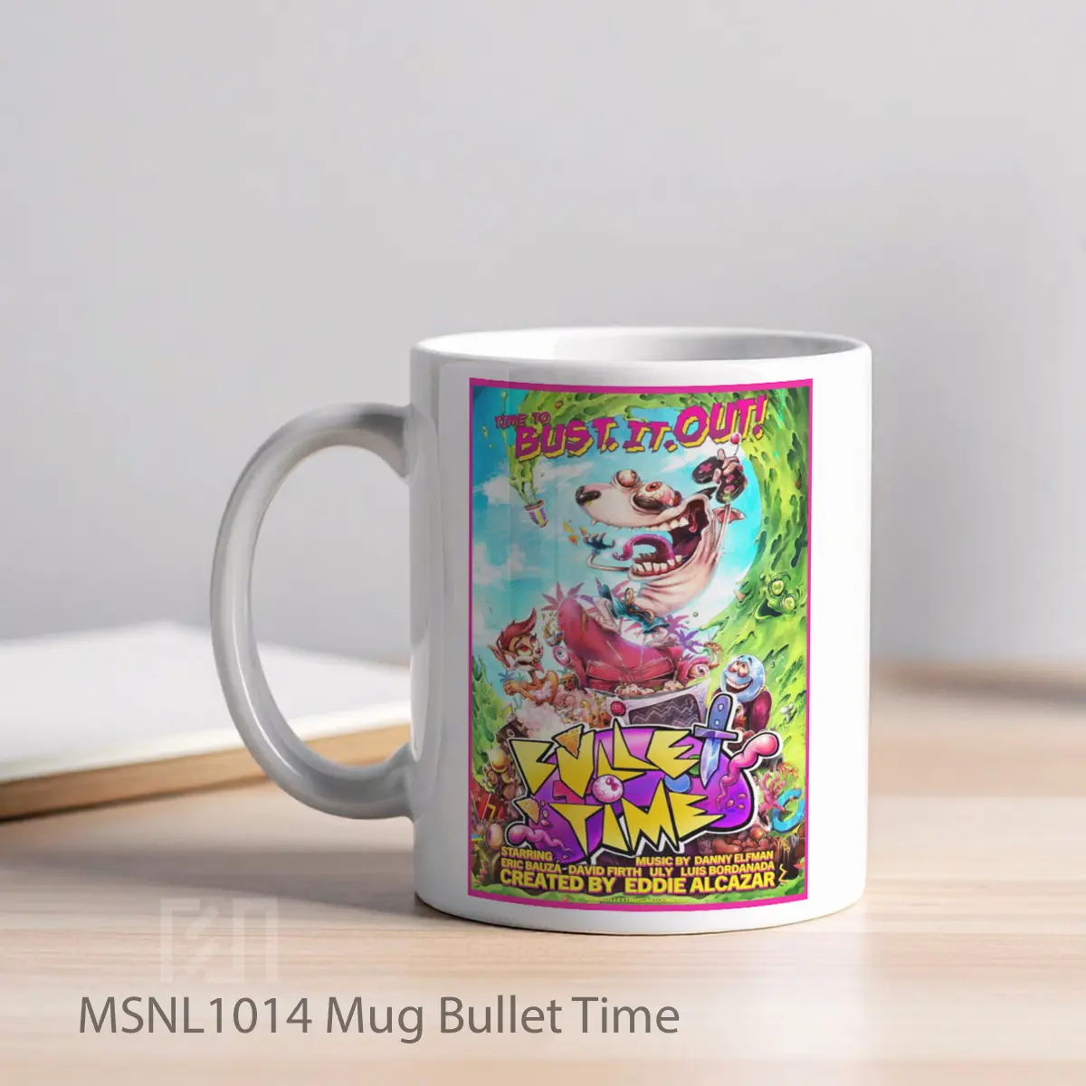 Mug Bullet Time Gelas Keramik Tema Film MSNL1014 - Tampak Kiri