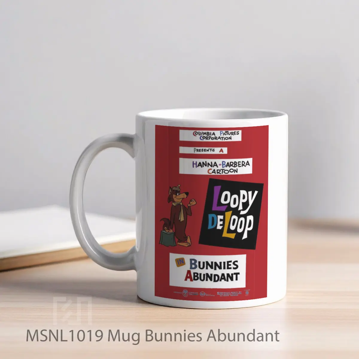 Mug Bunnies Abundant Gelas Keramik Tema Film MSNL1019 - Tampak Kiri