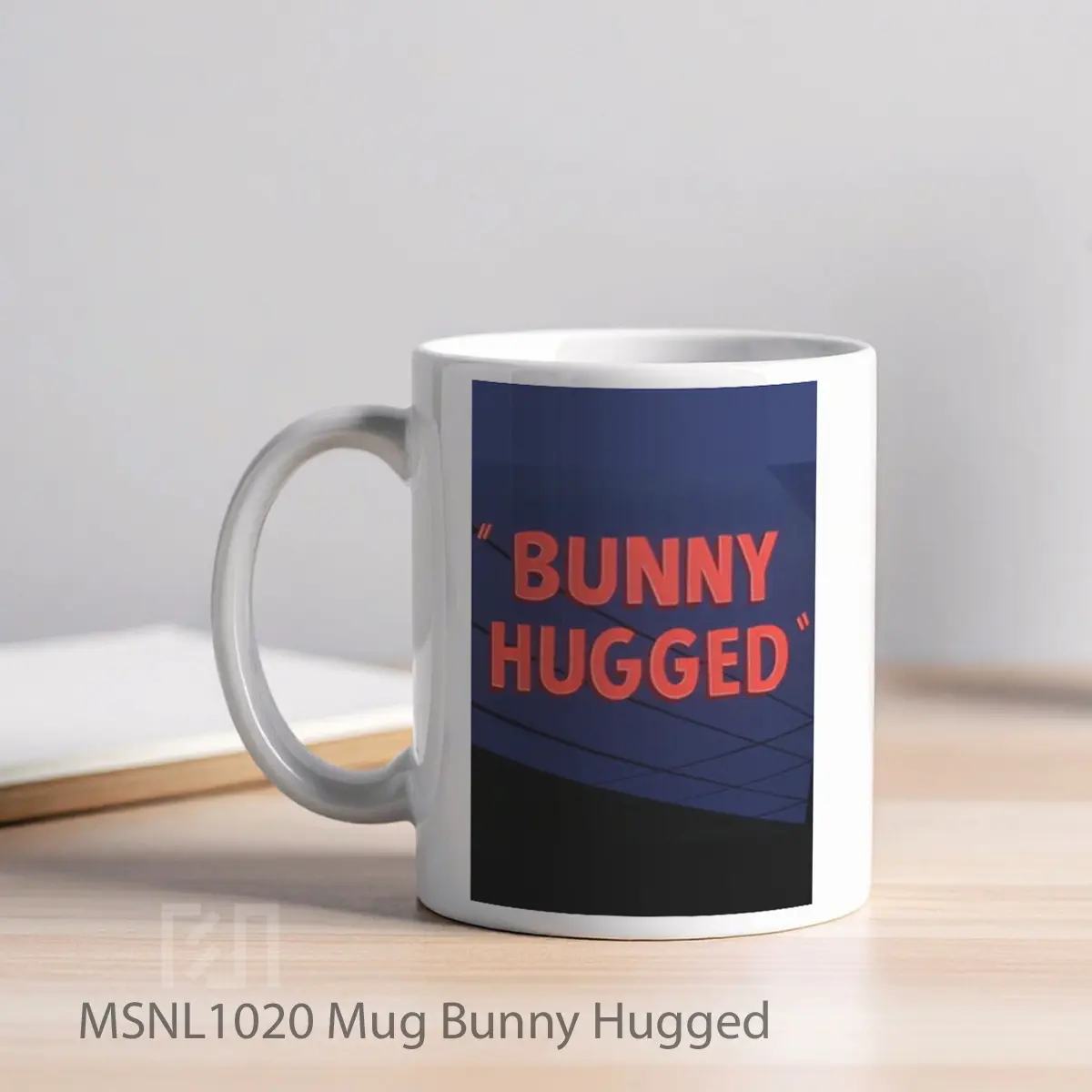 Mug Bunny Hugged Gelas Keramik Tema Film MSNL1020 - Tampak Kiri