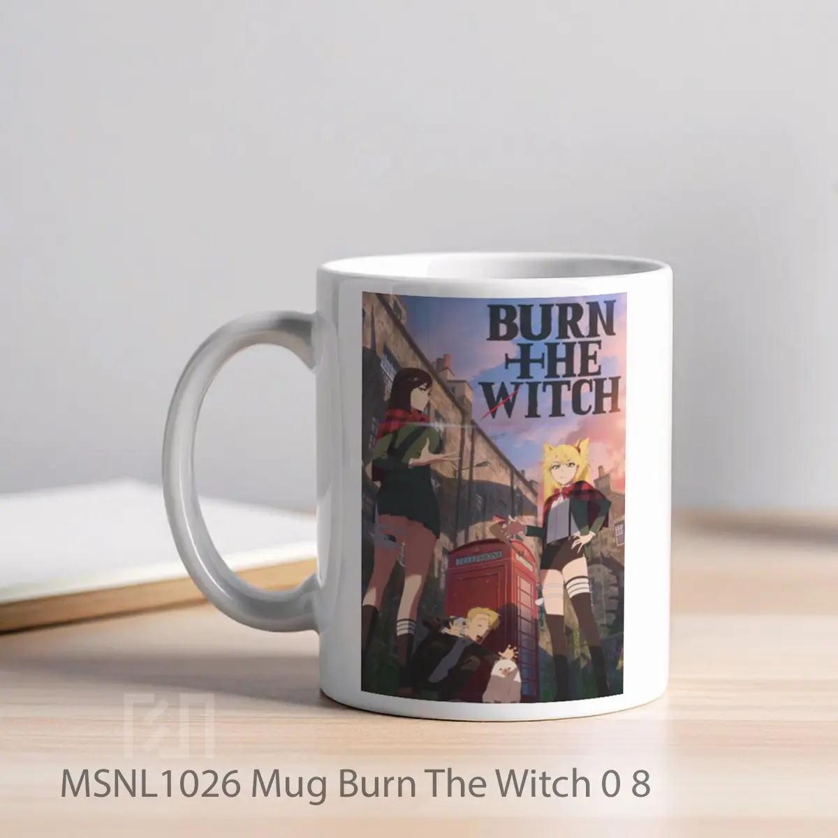 Mug Burn The Witch 0 8 Gelas Keramik Tema Film MSNL1026 - Tampak Kiri