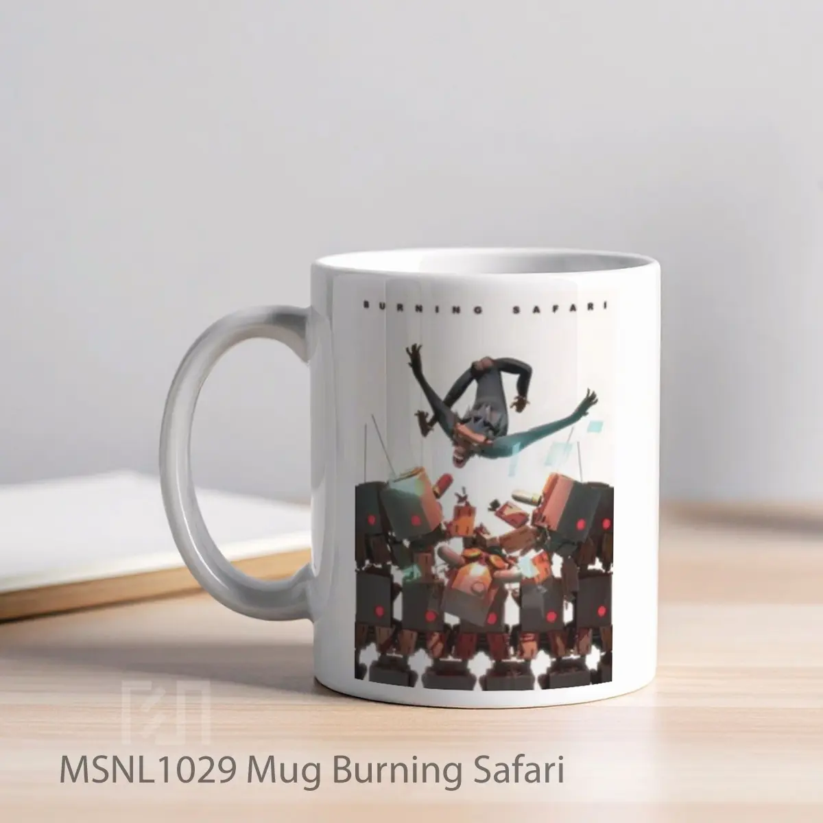 Mug Burning Safari Gelas Keramik Tema Film MSNL1029 - Tampak Kiri