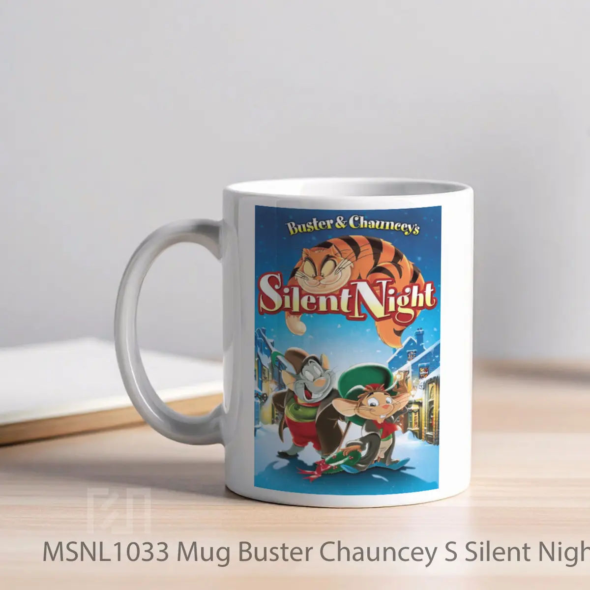Mug Buster Chauncey S Silent Night Gelas Keramik Tema Film MSNL1033 - Tampak Kiri