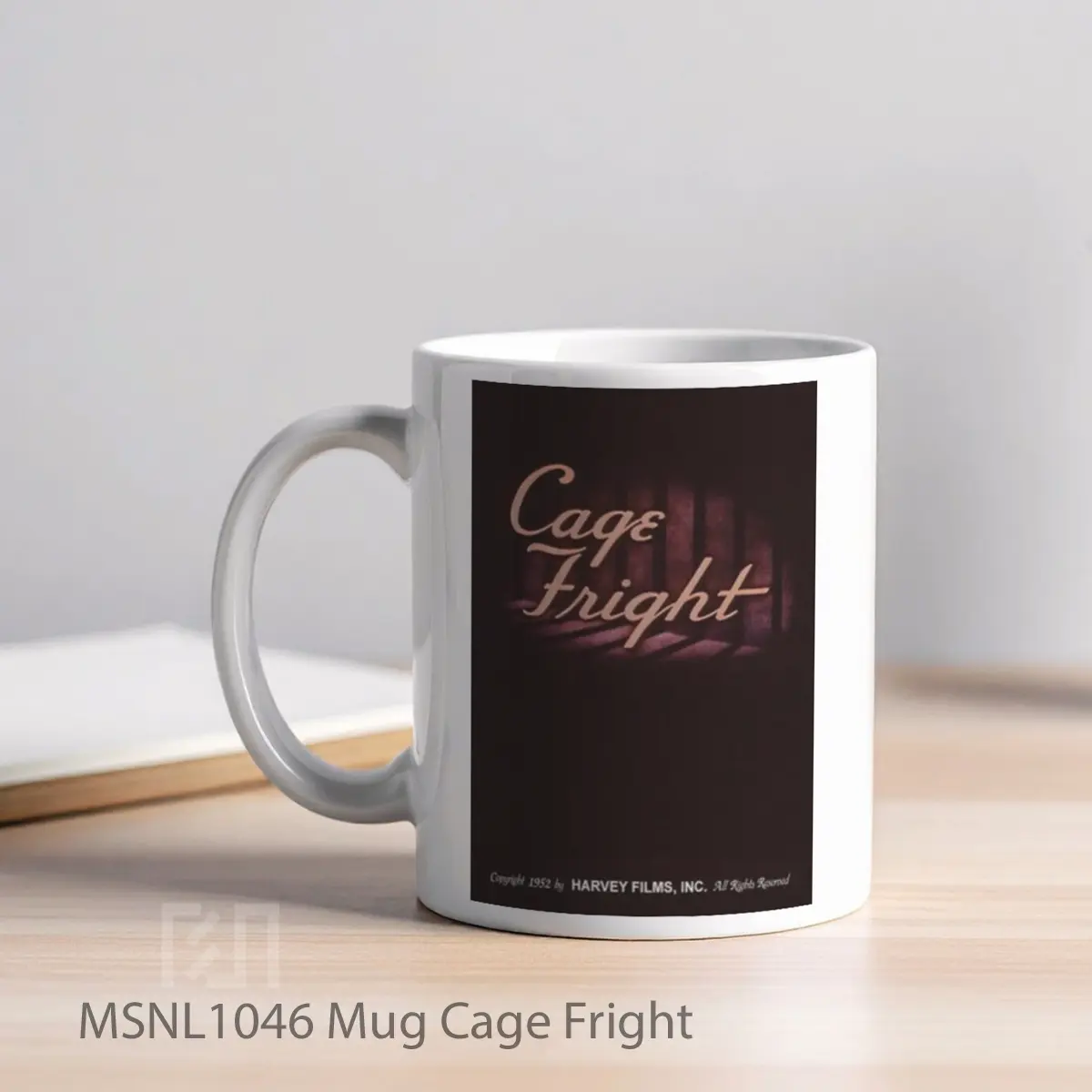 Mug Cage Fright Gelas Keramik Tema Film MSNL1046 - Tampak Kiri