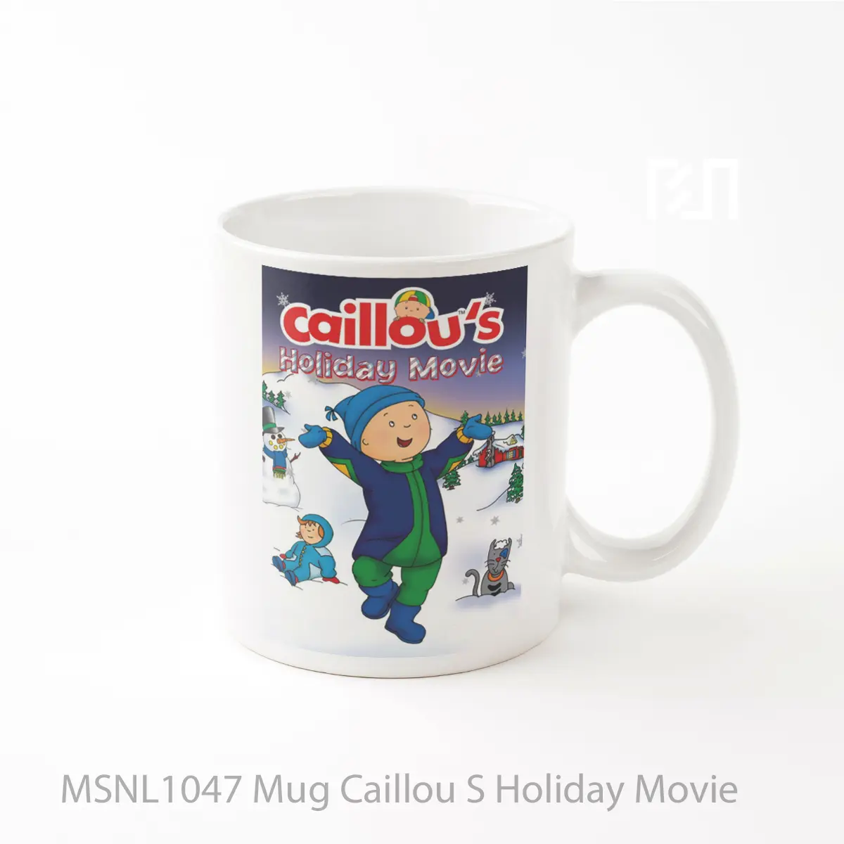 Mug Caillou S Holiday Movie Gelas Keramik Tema Film MSNL1047