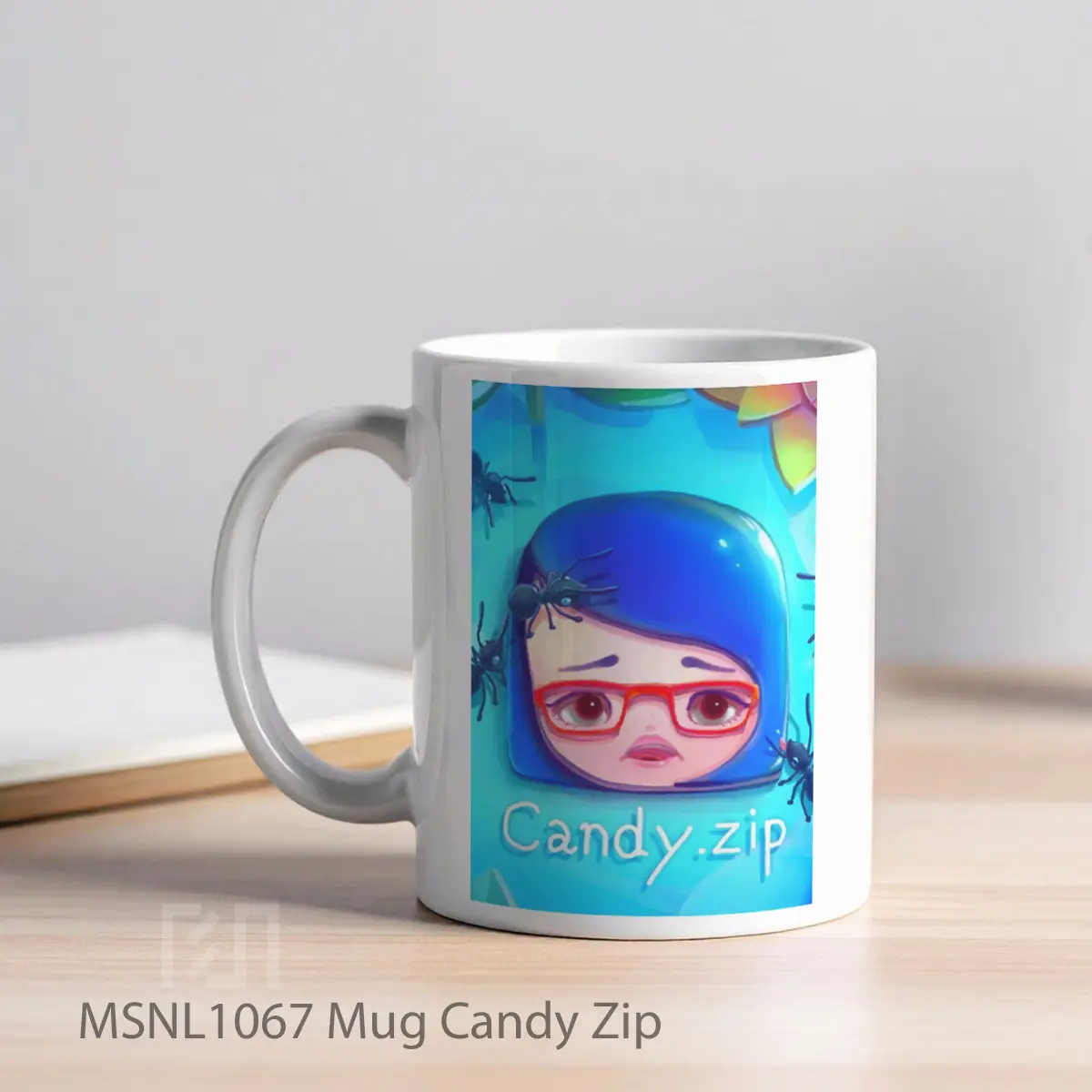 Mug Candy Zip Gelas Keramik Tema Film MSNL1067 - Tampak Kiri