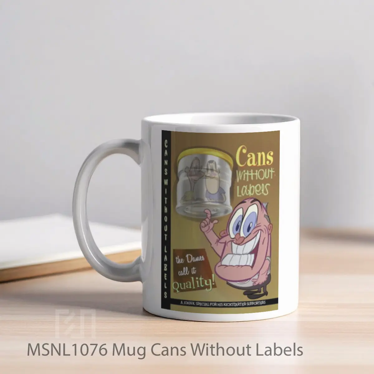 Mug Cans Without Labels Gelas Keramik Tema Film MSNL1076 - Tampak Kiri