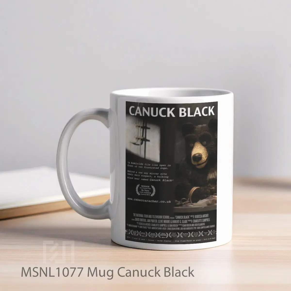 Mug Canuck Black Gelas Keramik Tema Film MSNL1077 - Tampak Kiri