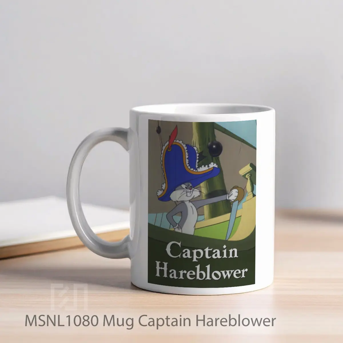 Mug Captain Hareblower Gelas Keramik Tema Film MSNL1080 - Tampak Kiri