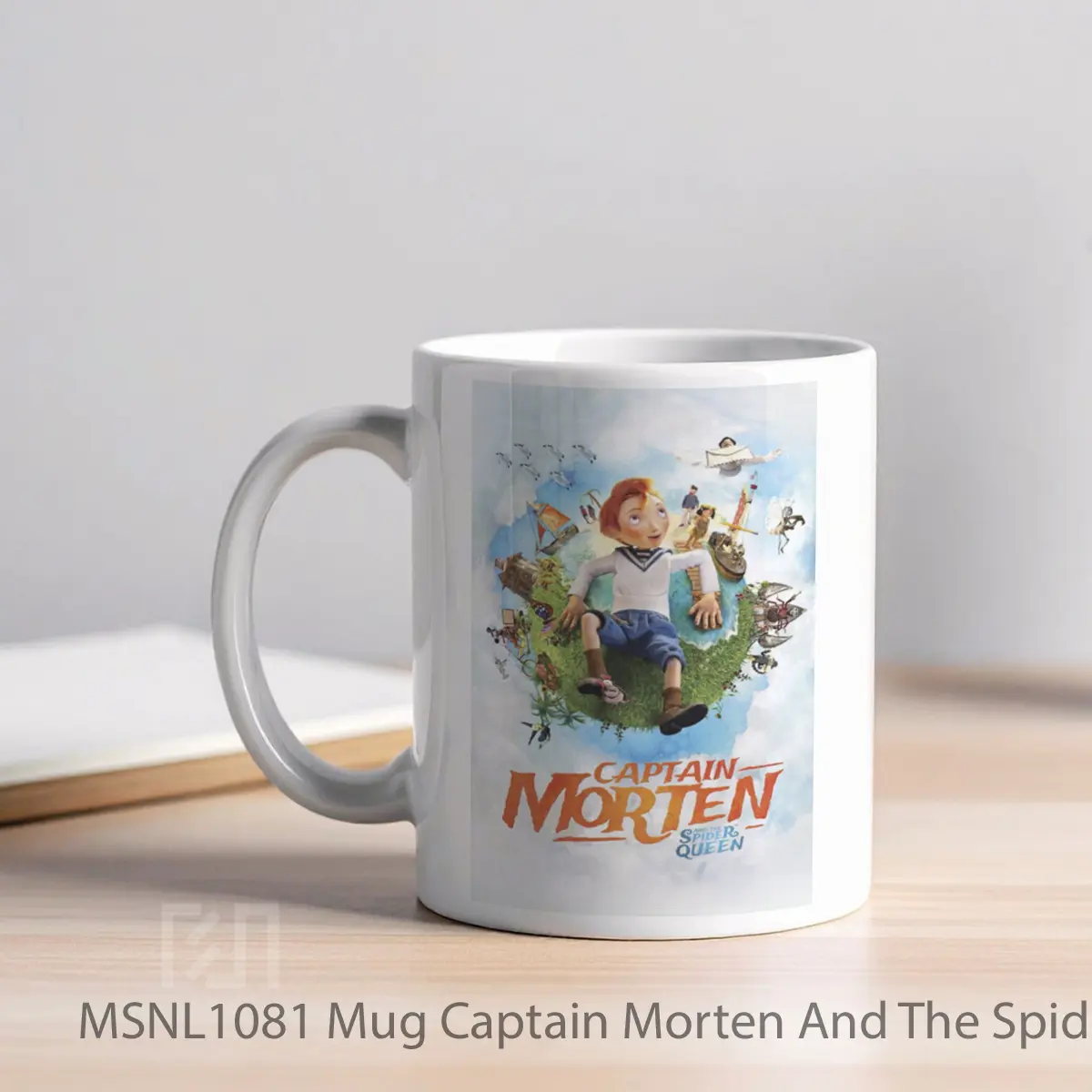 Mug Captain Morten And The Spider Queen Gelas Keramik Tema Film MSNL1081 - Tampak Kiri