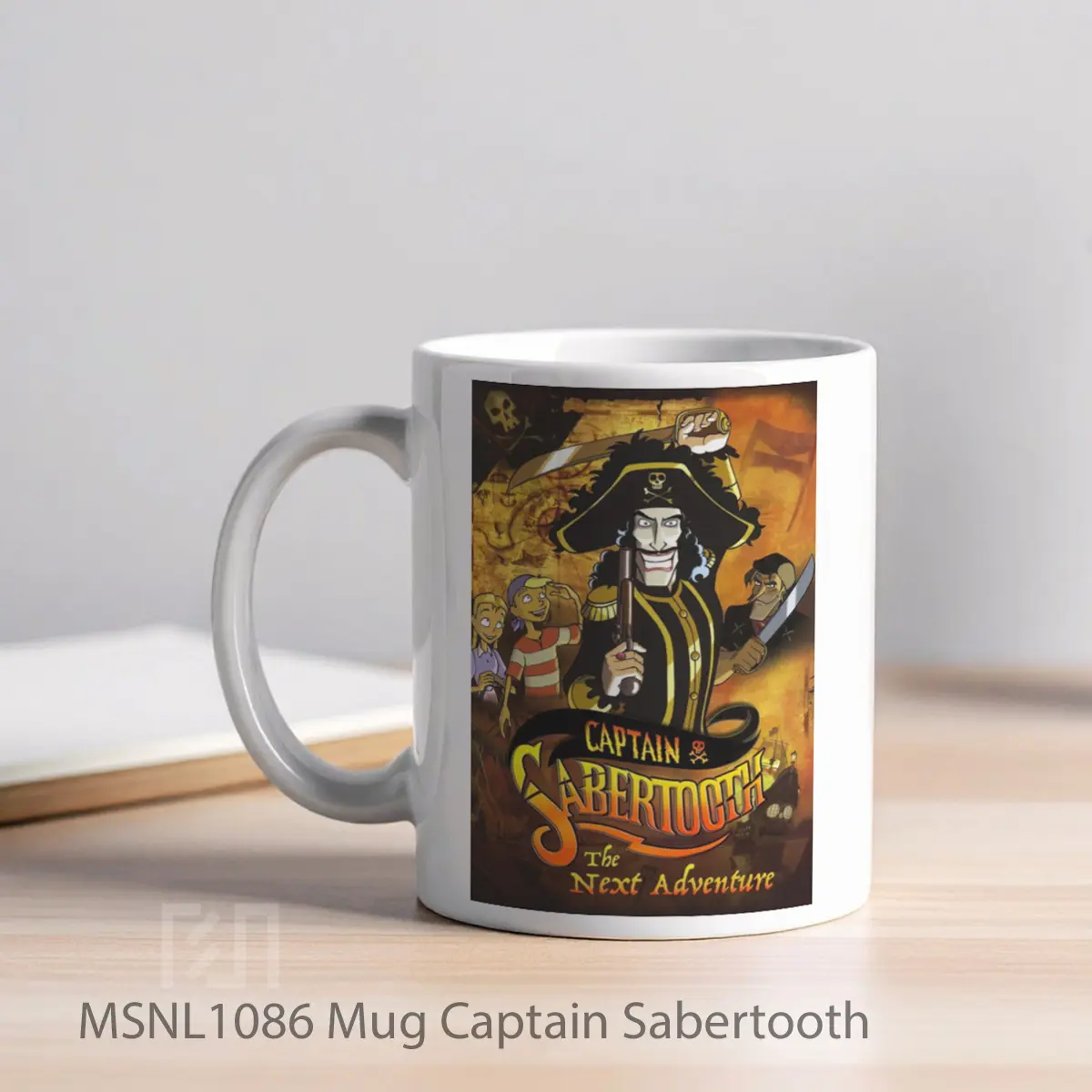 Mug Captain Sabertooth Gelas Keramik Tema Film MSNL1086 - Tampak Kiri
