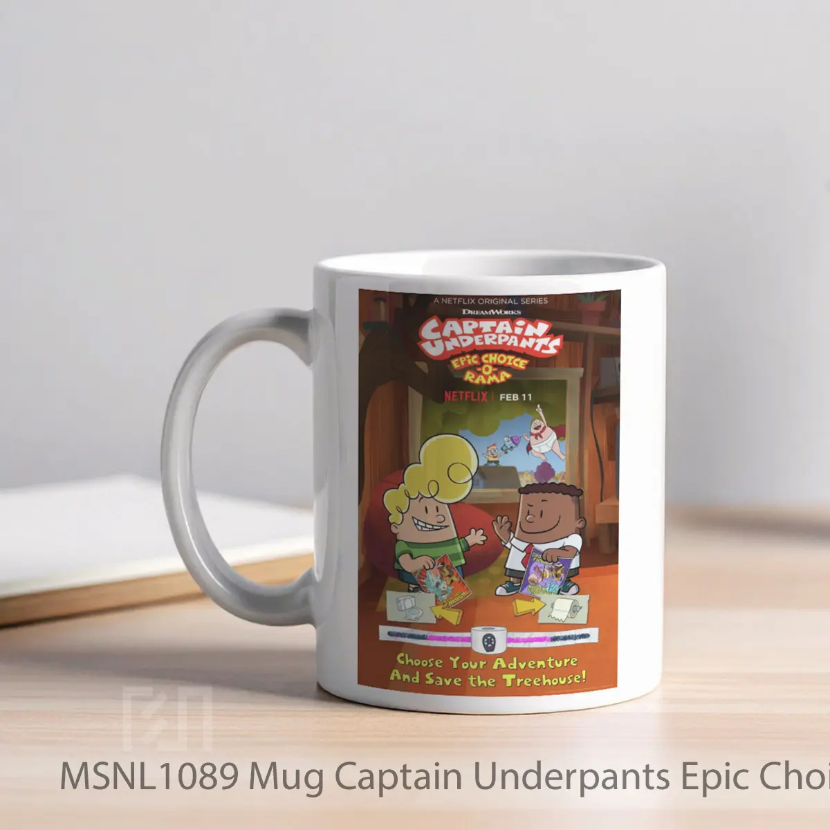 Mug Captain Underpants Epic Choice O Rama Gelas Keramik Tema Film MSNL1089 - Tampak Kiri