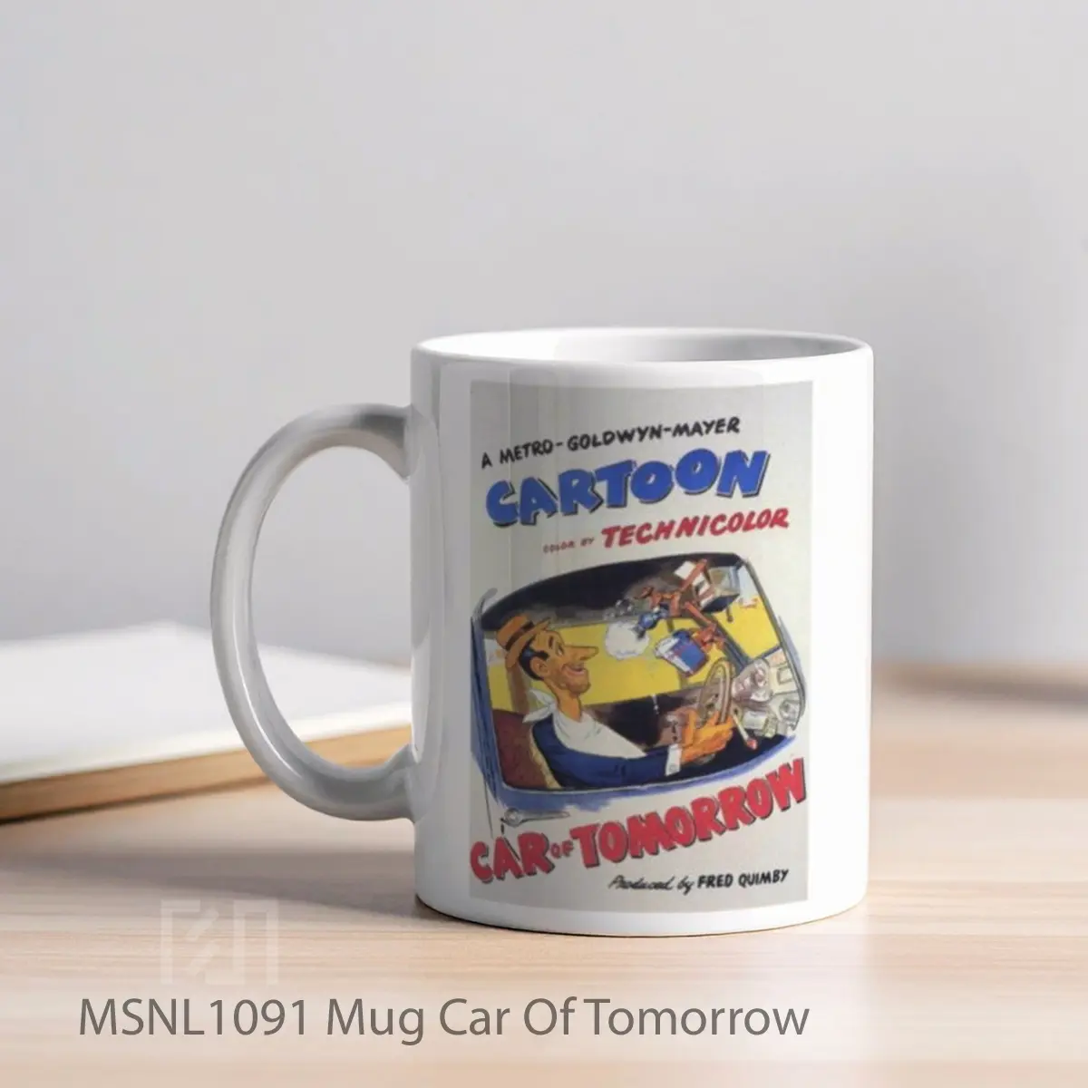 Mug Car Of Tomorrow Gelas Keramik Tema Film MSNL1091 - Tampak Kiri