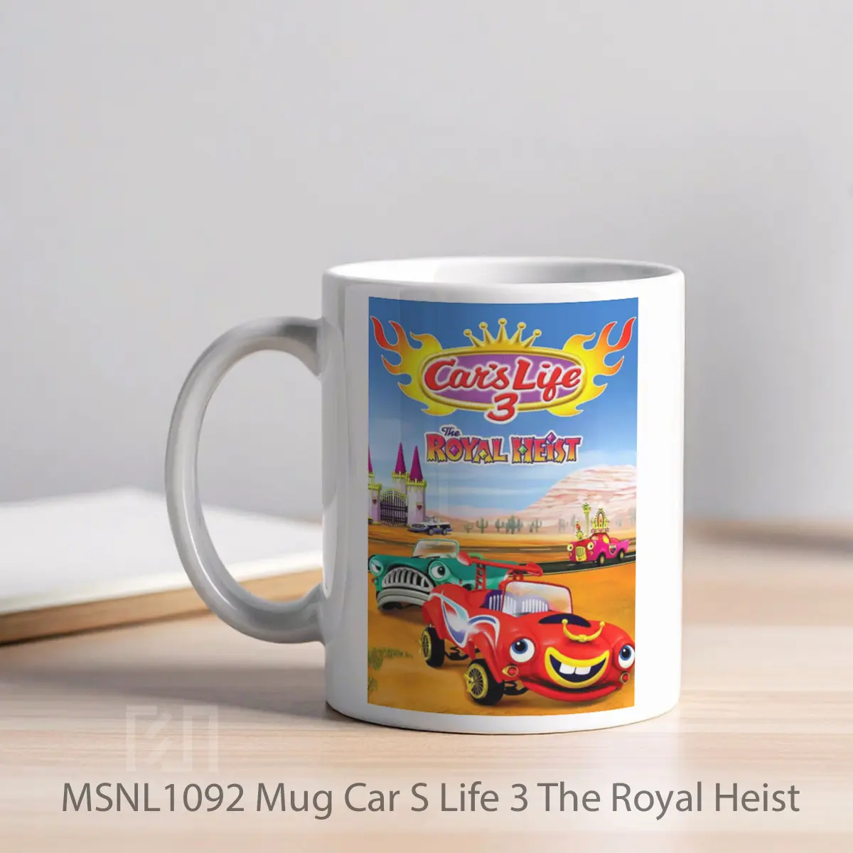 Mug Car S Life 3 The Royal Heist Gelas Keramik Tema Film MSNL1092 - Tampak Kiri