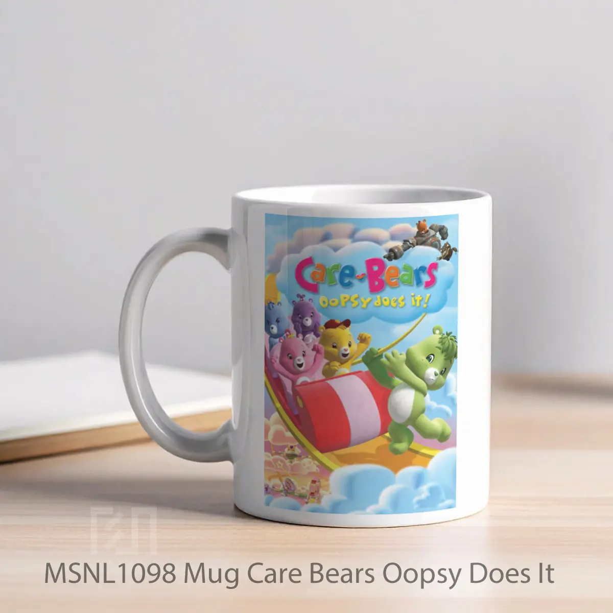 Mug Care Bears Oopsy Does It Gelas Keramik Tema Film MSNL1098 - Tampak Kiri