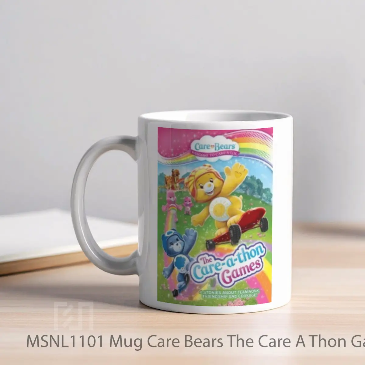 Mug Care Bears The Care A Thon Games Gelas Keramik Tema Film MSNL1101 - Tampak Kiri