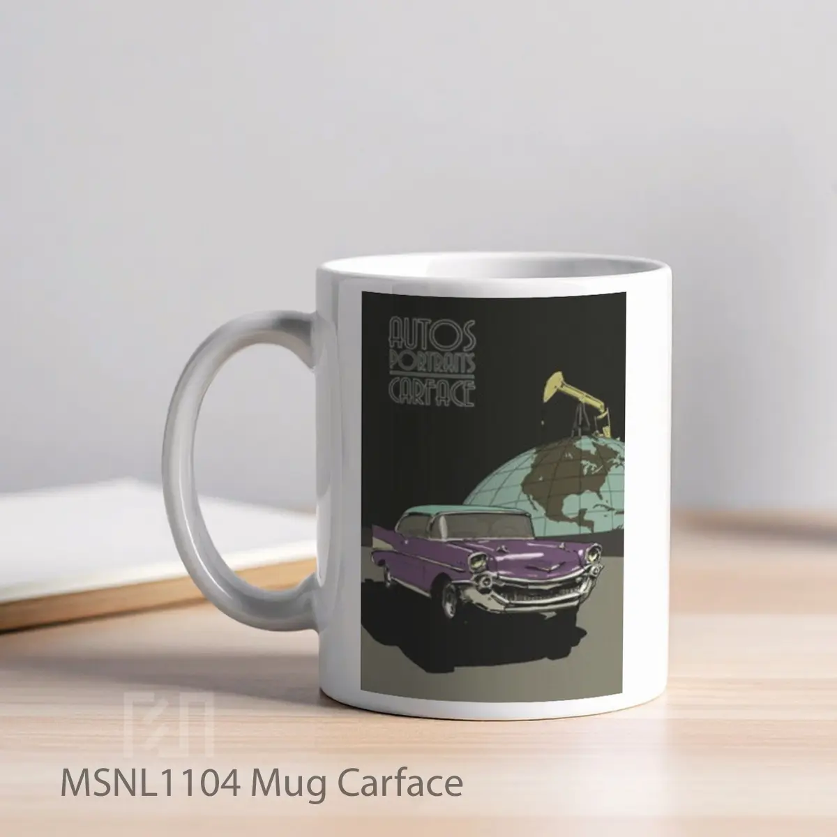Mug Carface Gelas Keramik Tema Film MSNL1104 - Tampak Kiri