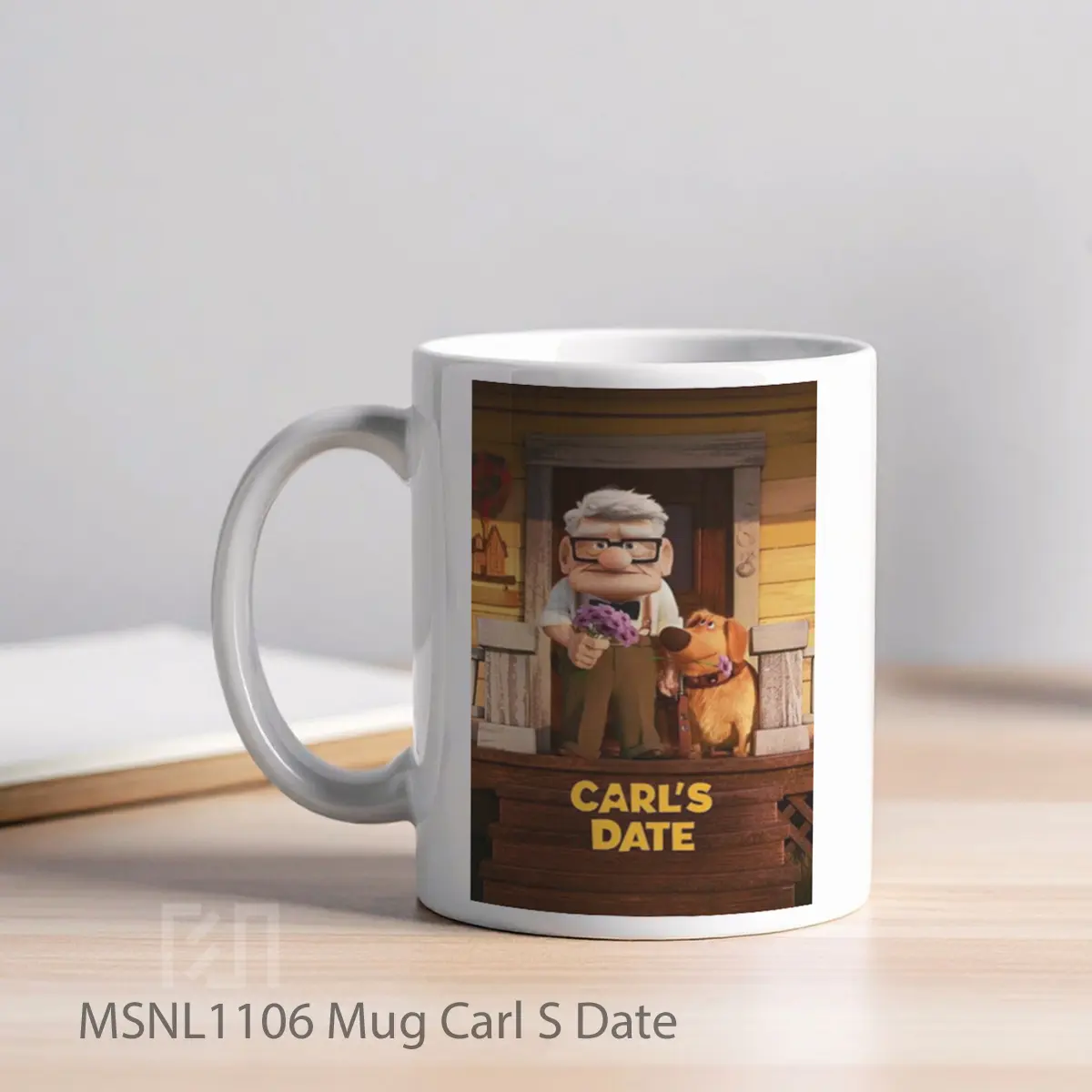 Mug Carl S Date Gelas Keramik Tema Film MSNL1106 - Tampak Kiri