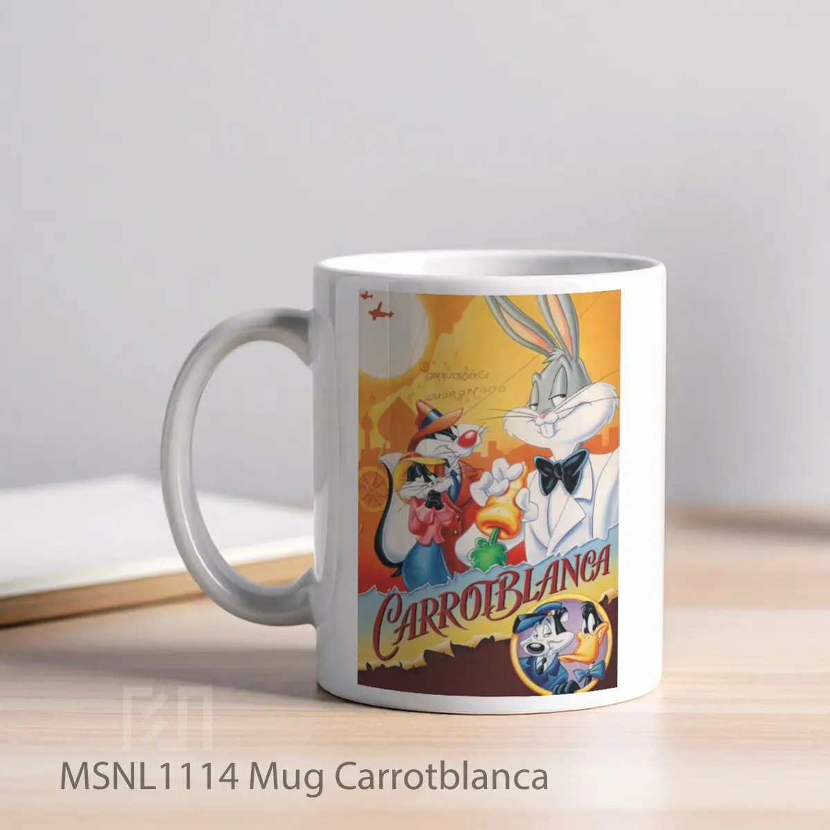 Mug Carrotblanca Gelas Keramik Tema Film MSNL1114 - Tampak Kiri