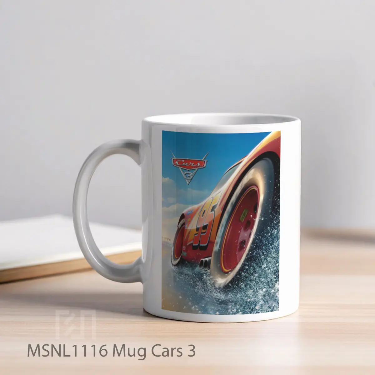 Mug Cars 3 Gelas Keramik Tema Film MSNL1116 - Tampak Kiri