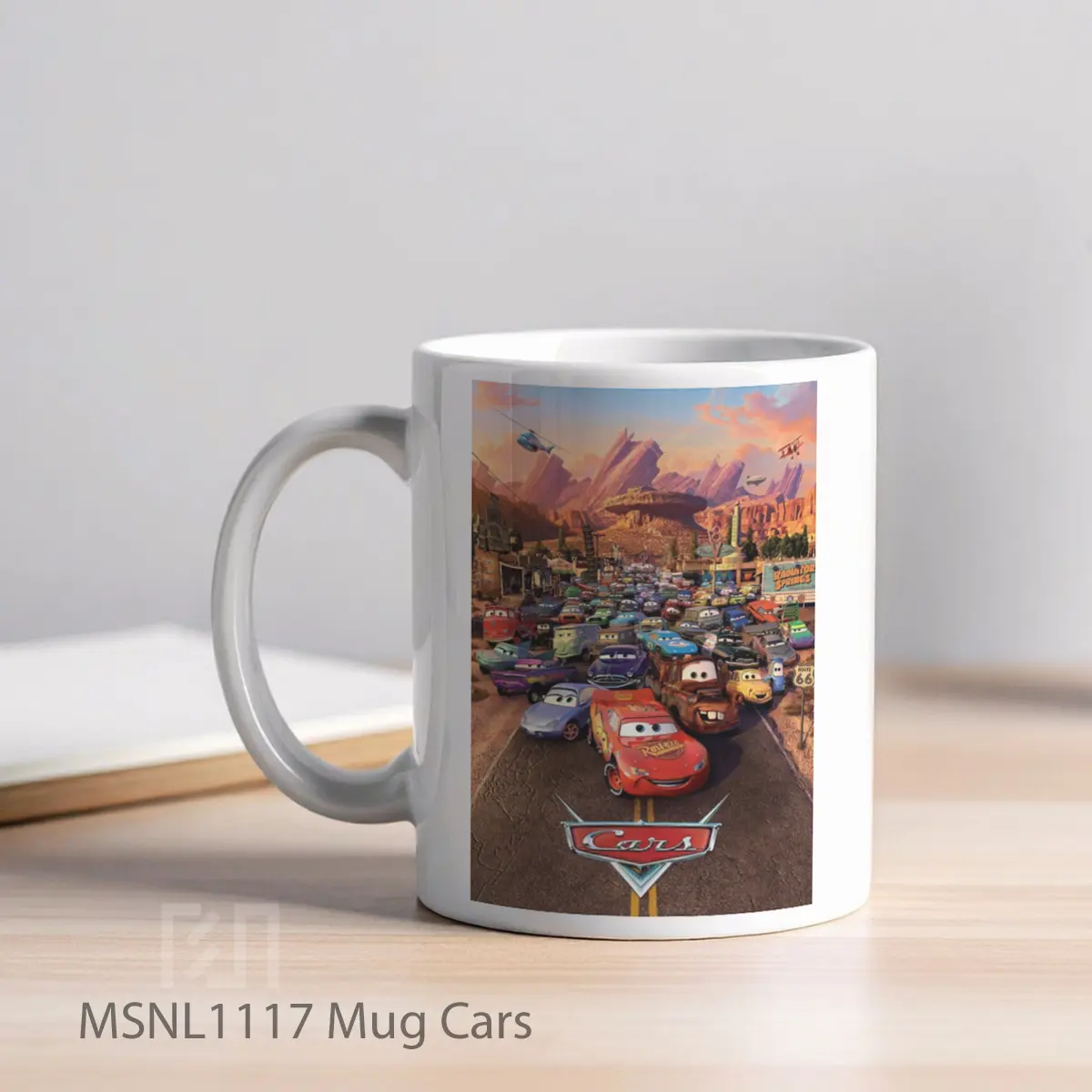 Mug Cars Gelas Keramik Tema Film MSNL1117 - Tampak Kiri