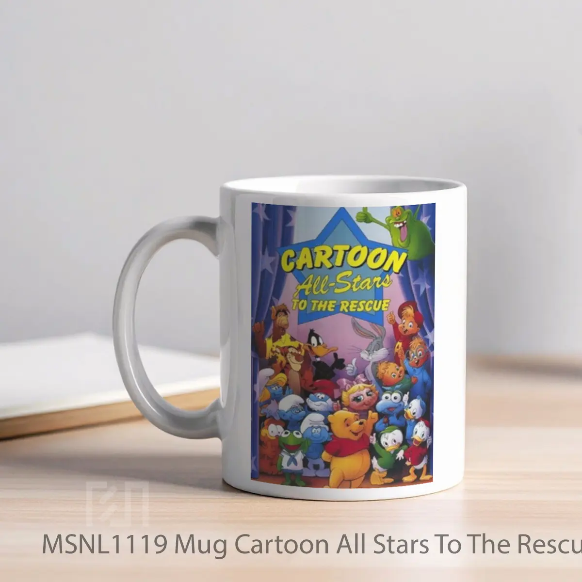 Mug Cartoon All Stars To The Rescue Gelas Keramik Tema Film MSNL1119 - Tampak Kiri