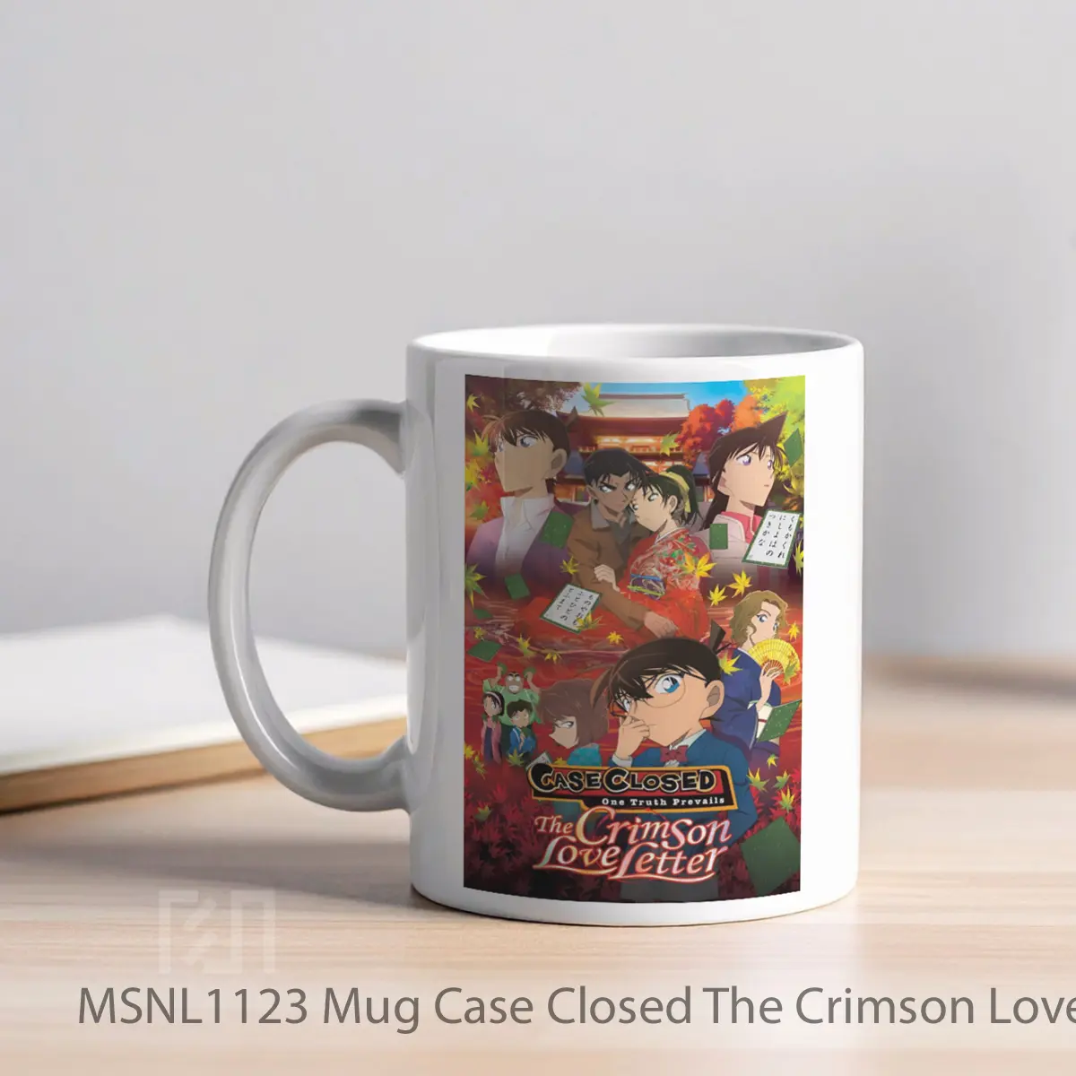 Mug Case Closed The Crimson Love Letter Gelas Keramik Tema Film MSNL1123 - Tampak Kiri