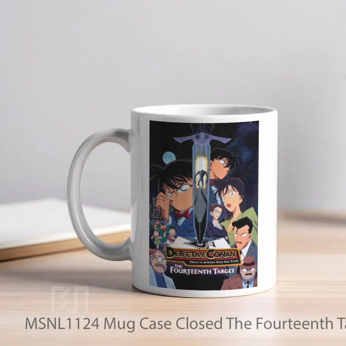Mug Case Closed The Fourteenth Target Gelas Keramik Tema Film MSNL1124 - Tampak Kiri
