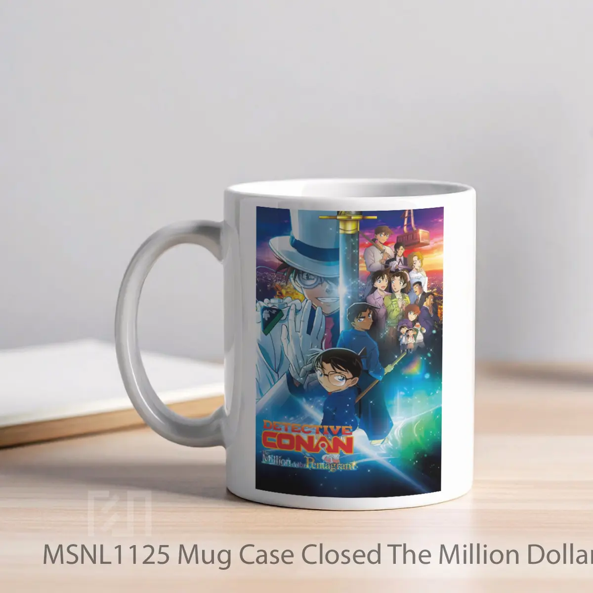Mug Case Closed The Million Dollar Pentagram Gelas Keramik Tema Film MSNL1125 - Tampak Kiri