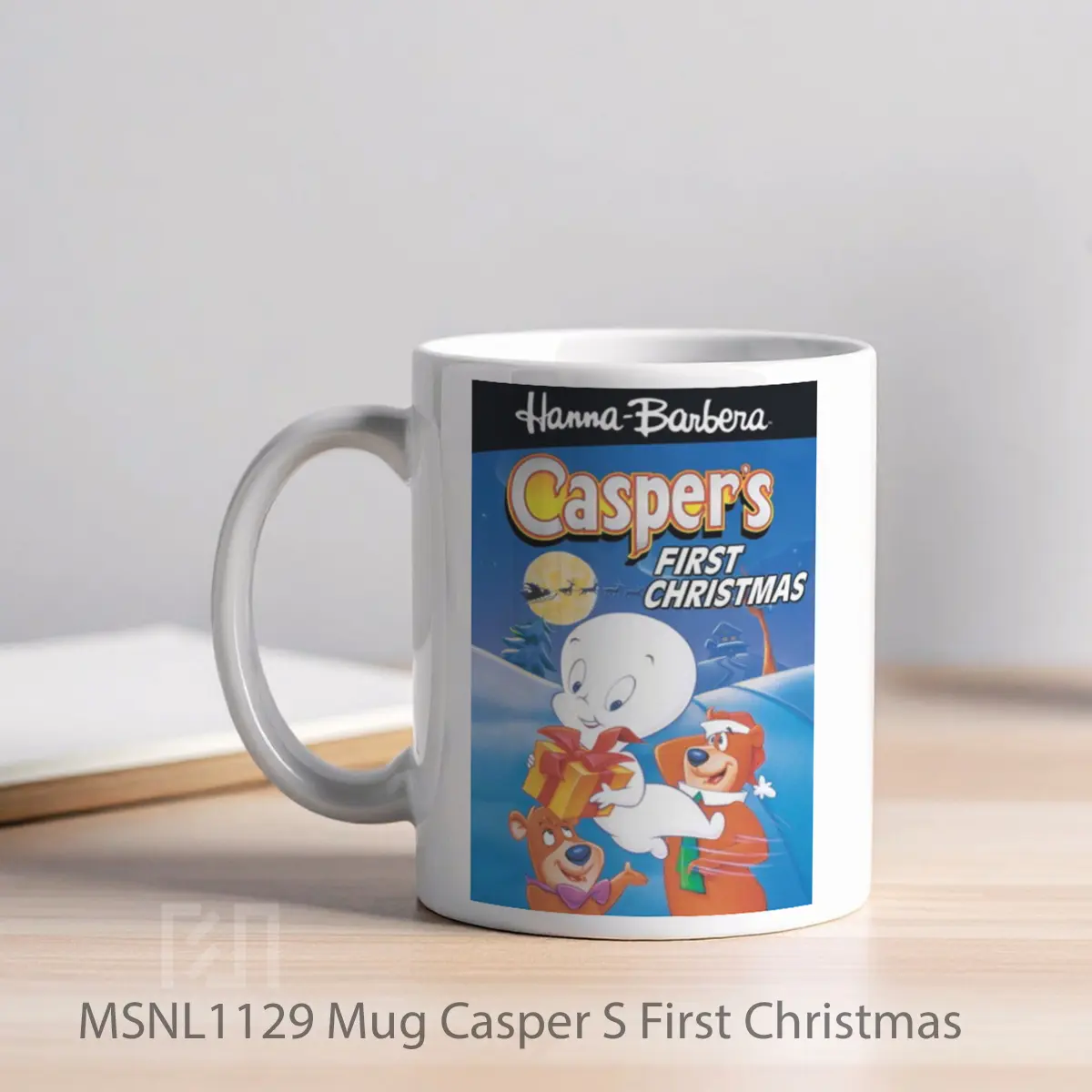 Mug Casper S First Christmas Gelas Keramik Tema Film MSNL1129 - Tampak Kiri