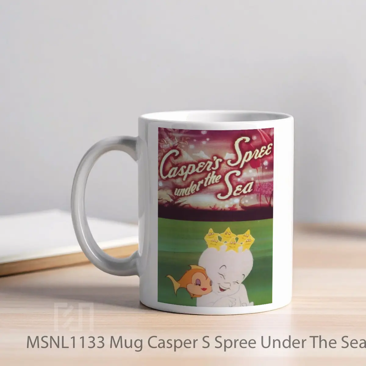 Mug Casper S Spree Under The Sea Gelas Keramik Tema Film MSNL1133 - Tampak Kiri