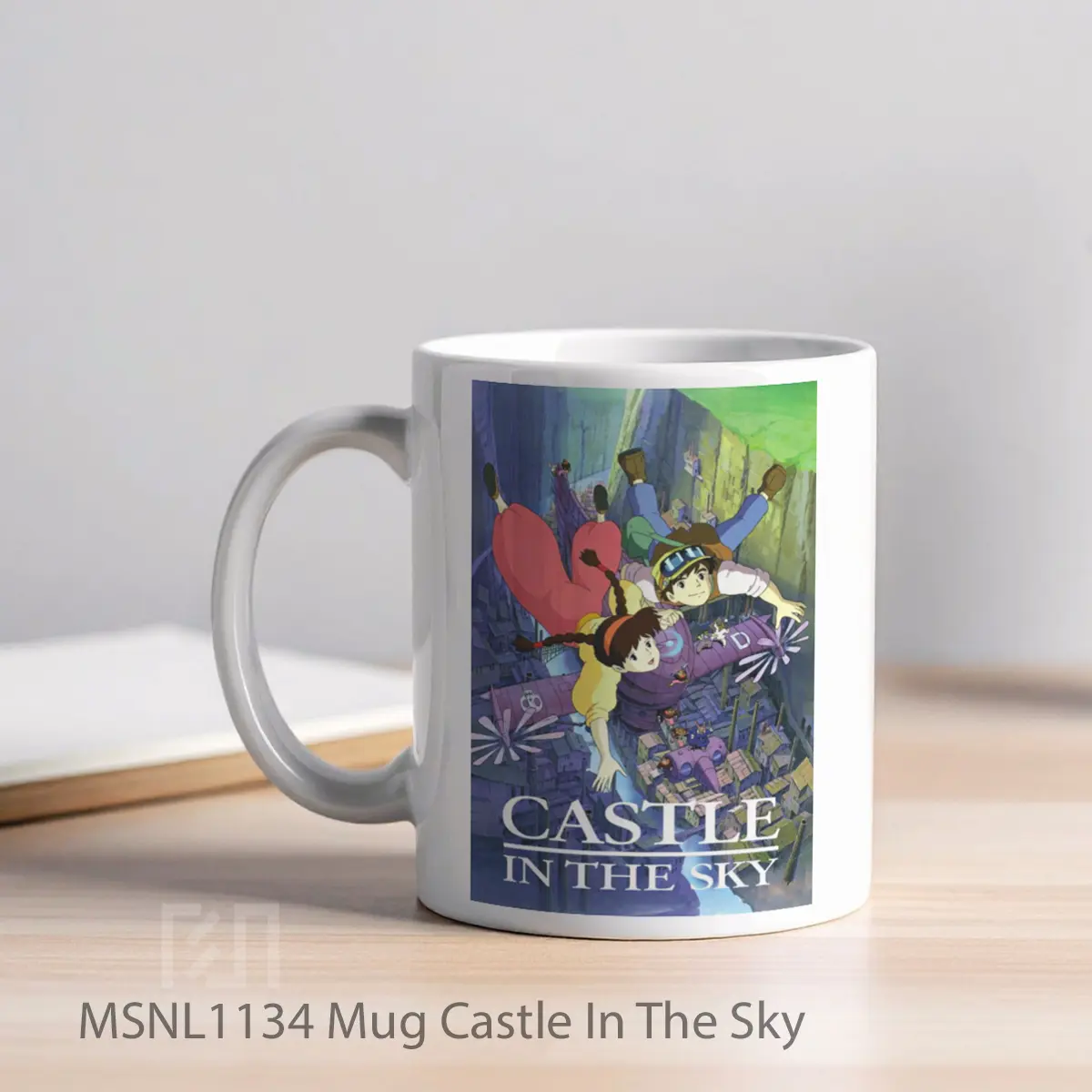 Mug Castle In The Sky Gelas Keramik Tema Film MSNL1134 - Tampak Kiri