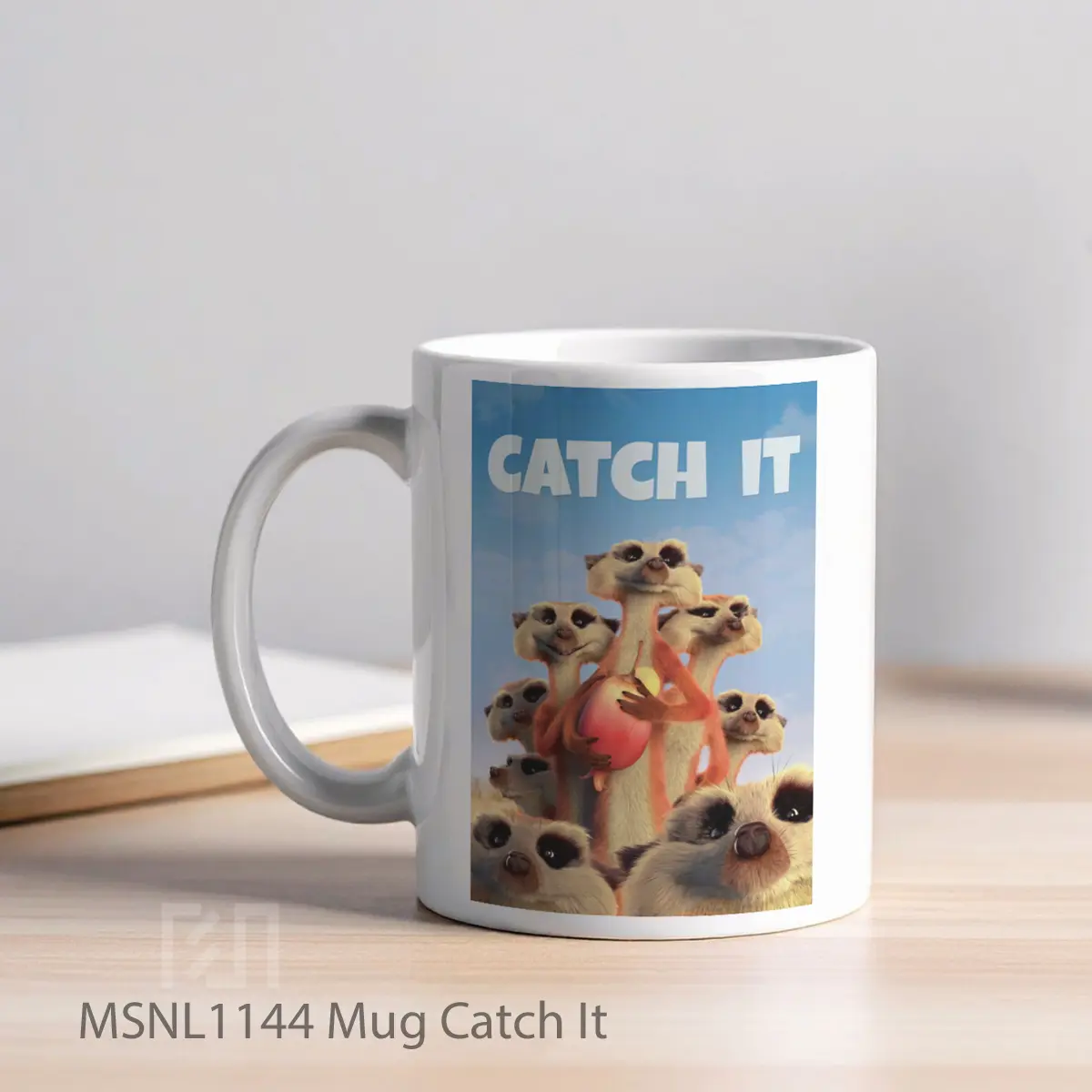 Mug Catch It Gelas Keramik Tema Film MSNL1144 - Tampak Kiri