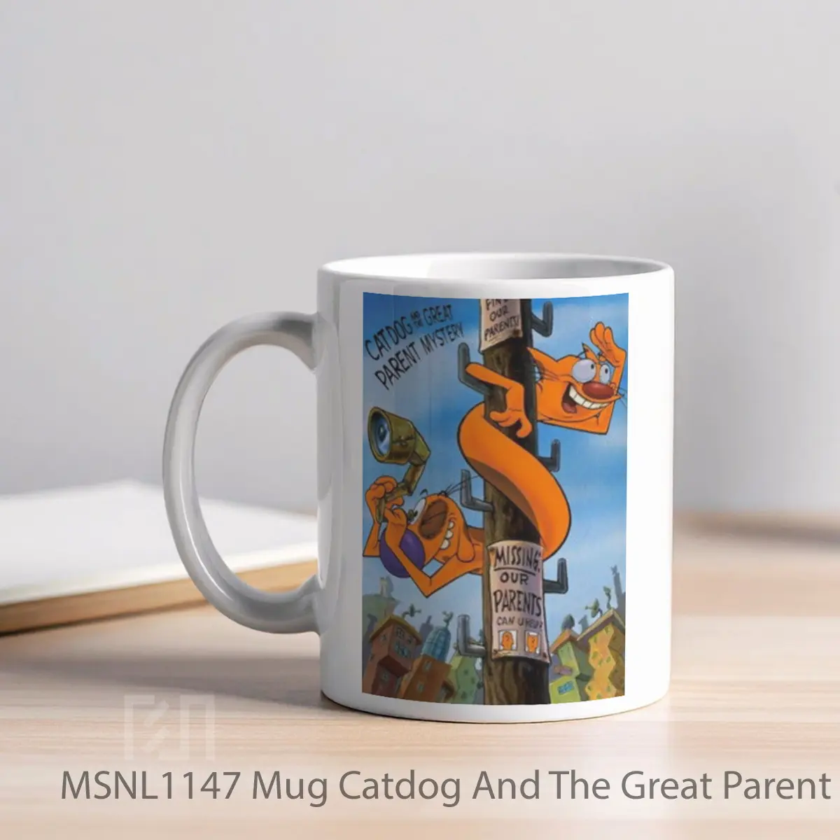 Mug Catdog And The Great Parent Mystery Gelas Keramik Tema Film MSNL1147 - Tampak Kiri