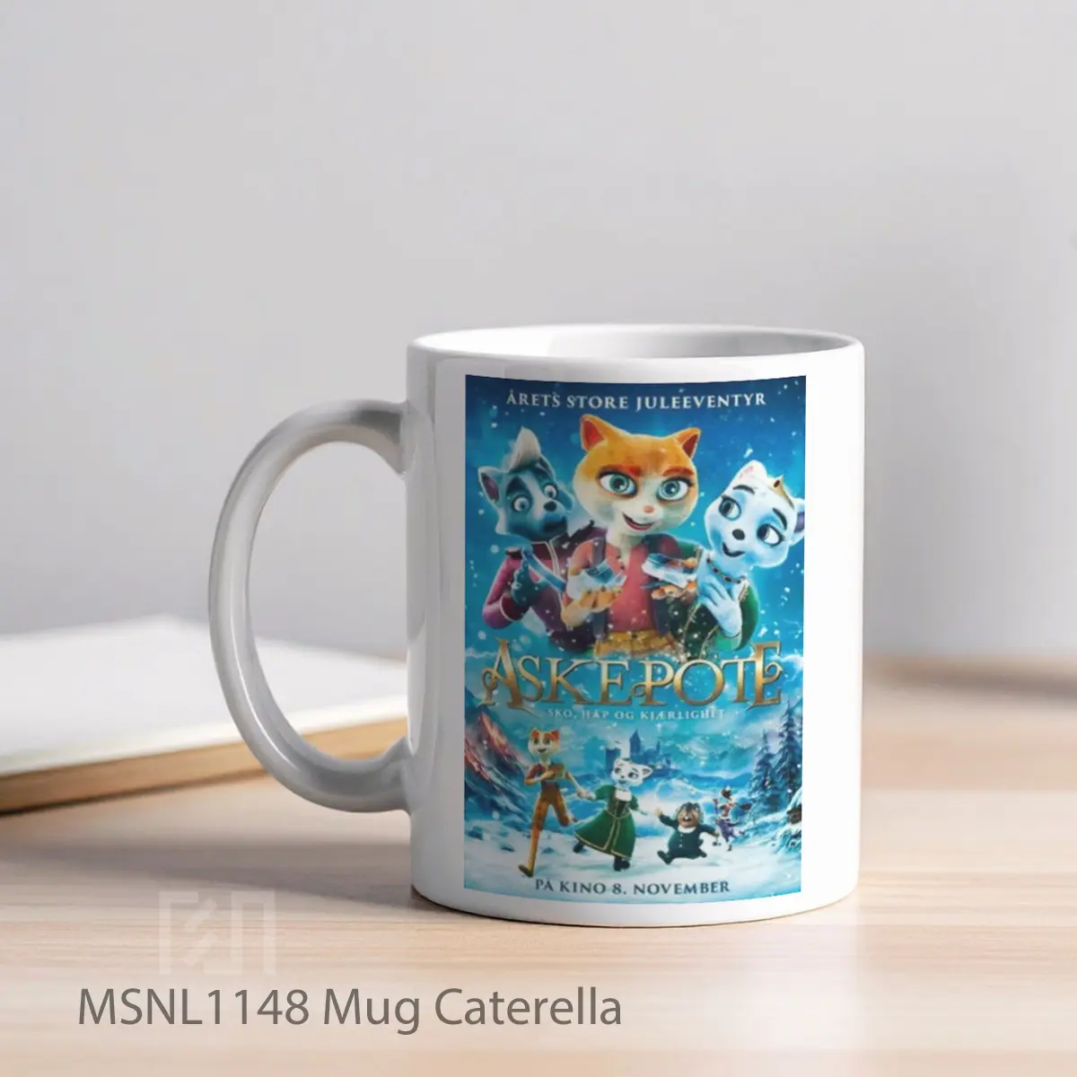 Mug Caterella Gelas Keramik Tema Film MSNL1148 - Tampak Kiri