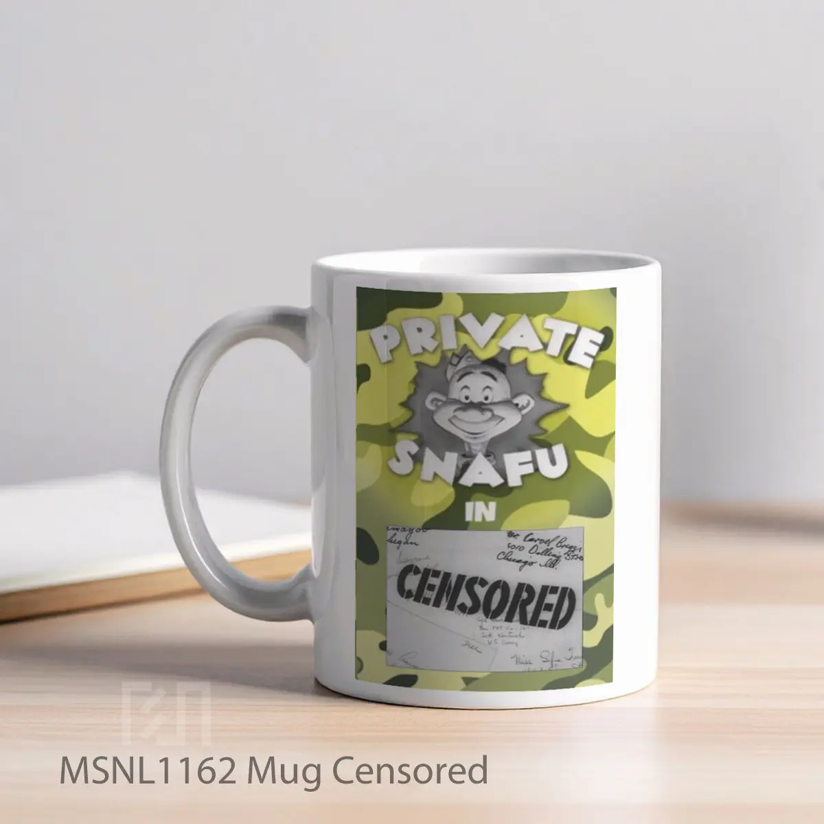 Mug Censored Gelas Keramik Tema Film MSNL1162 - Tampak Kiri
