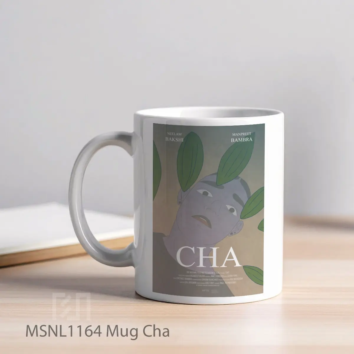 Mug Cha Gelas Keramik Tema Film MSNL1164 - Tampak Kiri