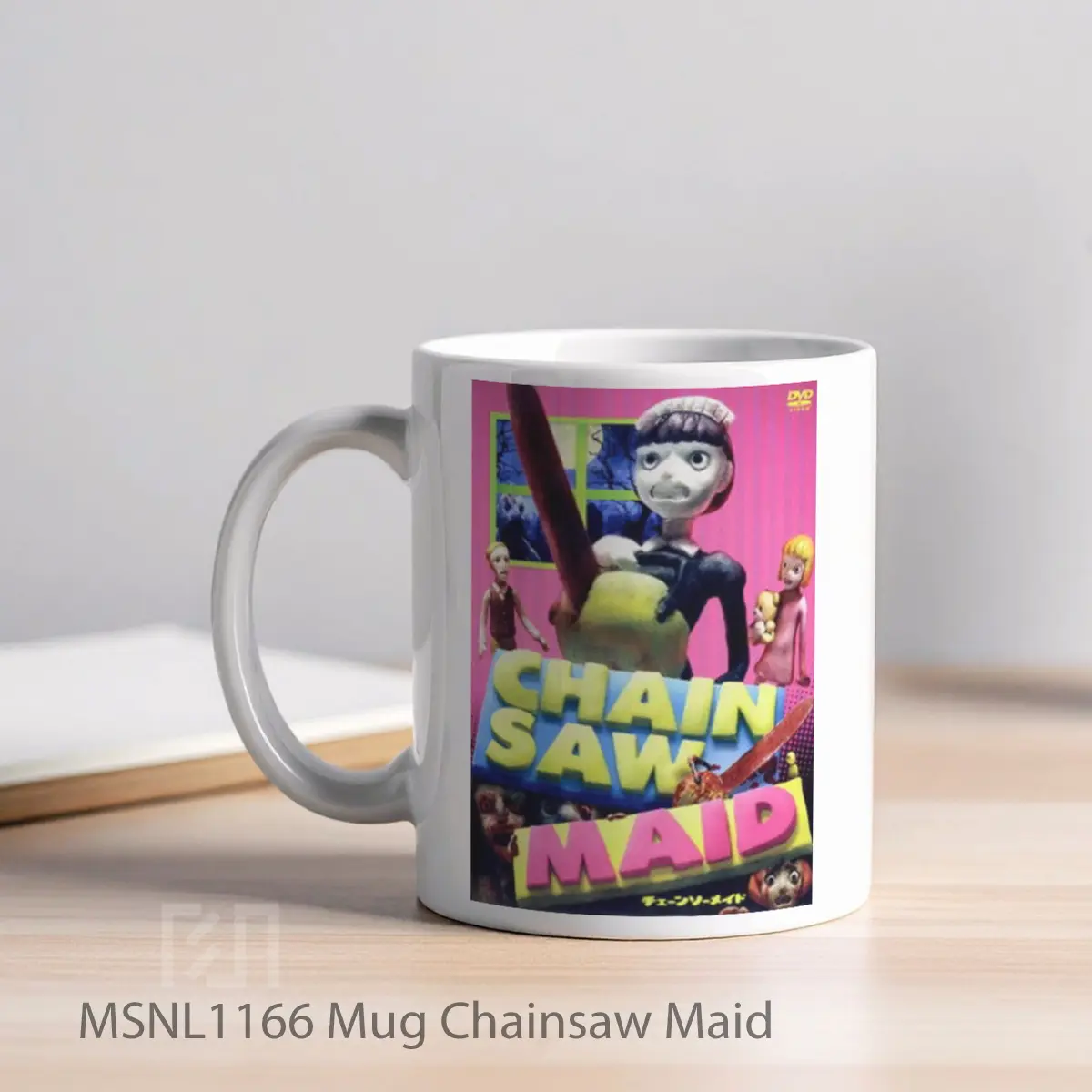 Mug Chainsaw Maid Gelas Keramik Tema Film MSNL1166 - Tampak Kiri