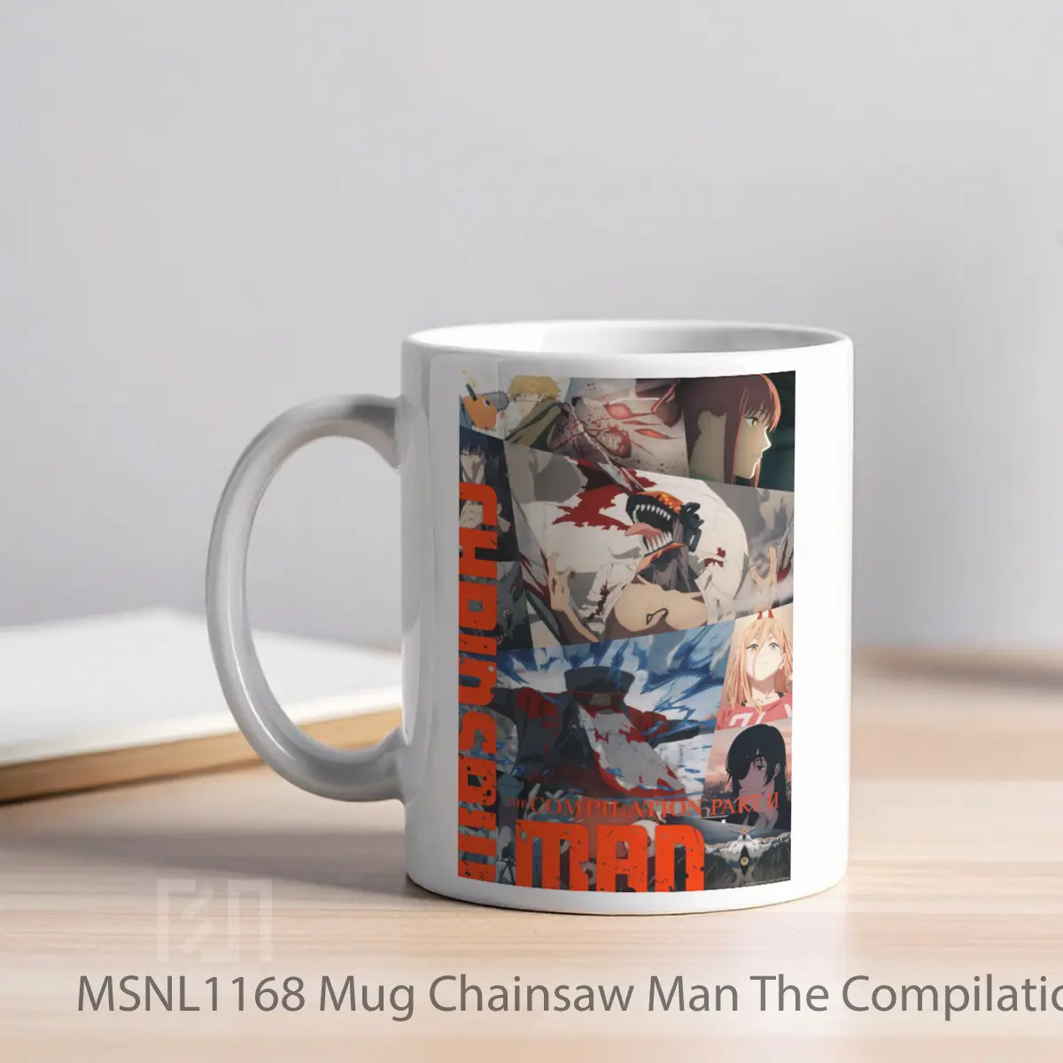 Mug Chainsaw Man The Compilation Part Ii Gelas Keramik Tema Film MSNL1168 - Tampak Kiri