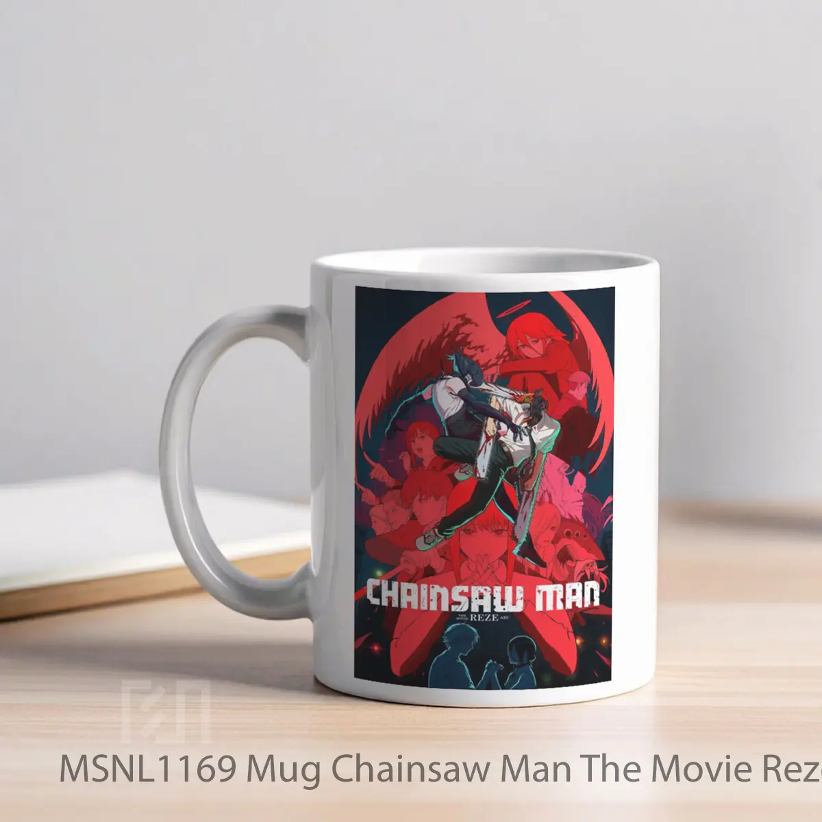 Mug Chainsaw Man The Movie Reze Arc Gelas Keramik Tema Film MSNL1169 - Tampak Kiri