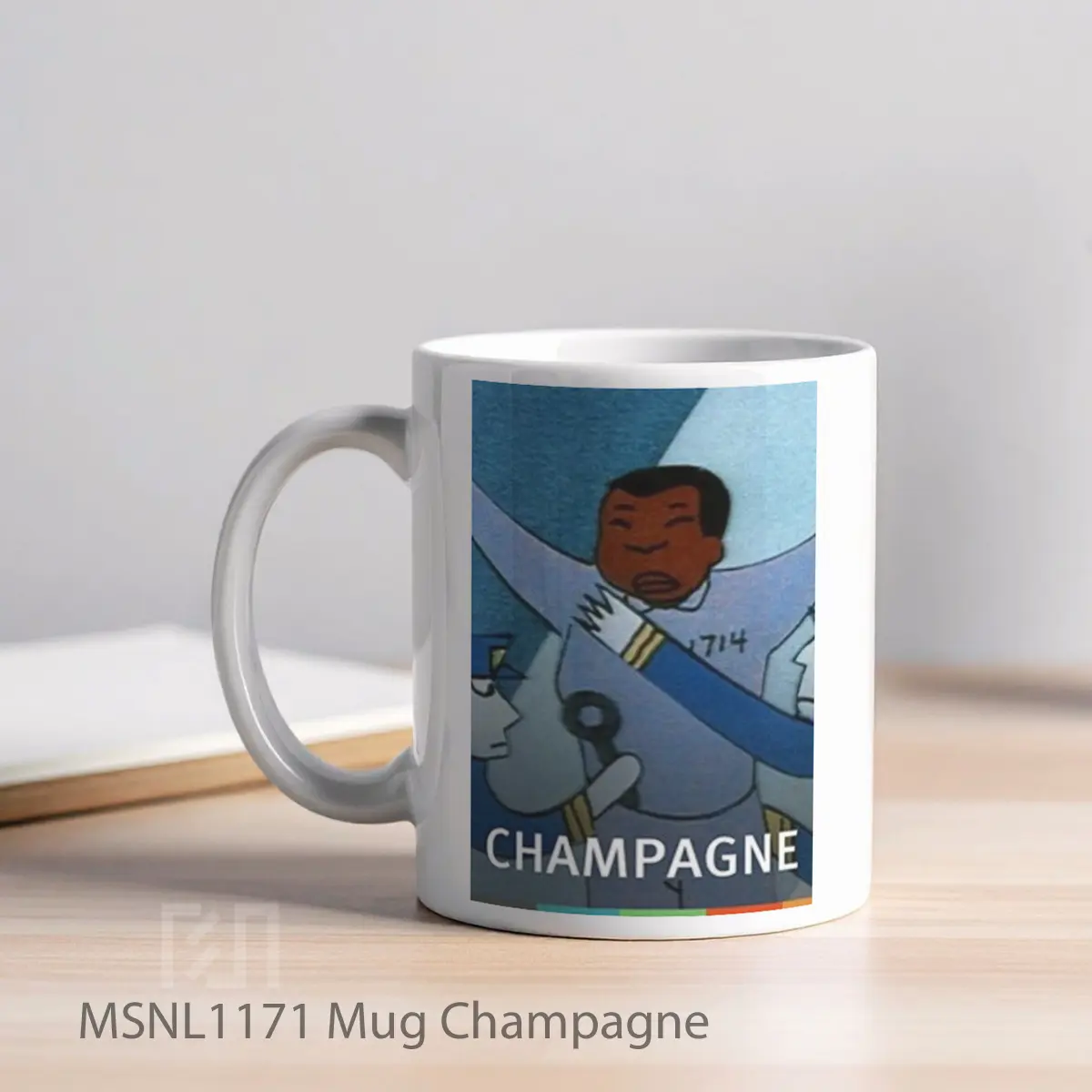 Mug Champagne Gelas Keramik Tema Film MSNL1171 - Tampak Kiri