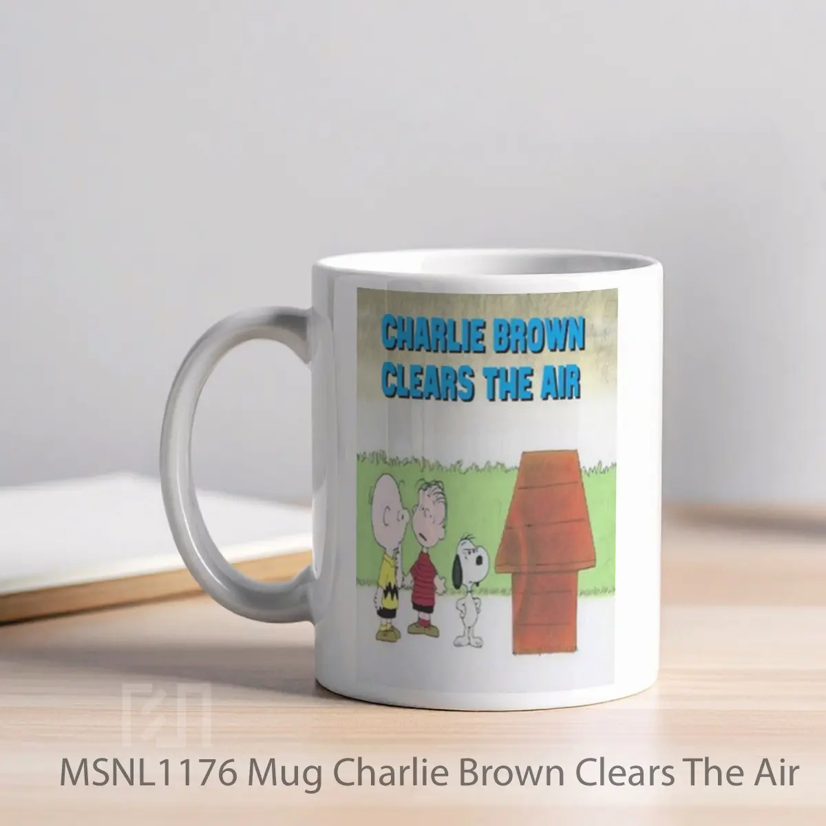 Mug Charlie Brown Clears The Air Gelas Keramik Tema Film MSNL1176 - Tampak Kiri